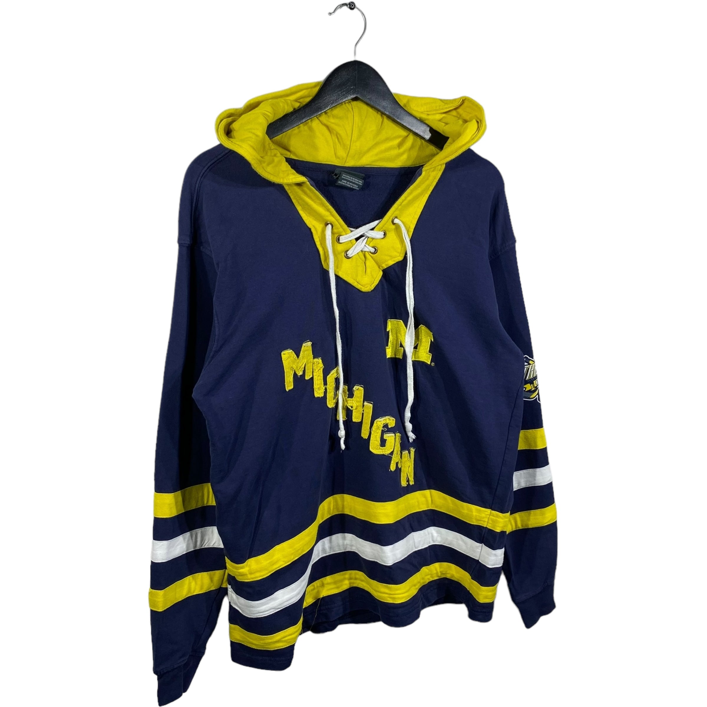 Collection of University Of Michigan Hockey Style Hoodie in a gallery layout