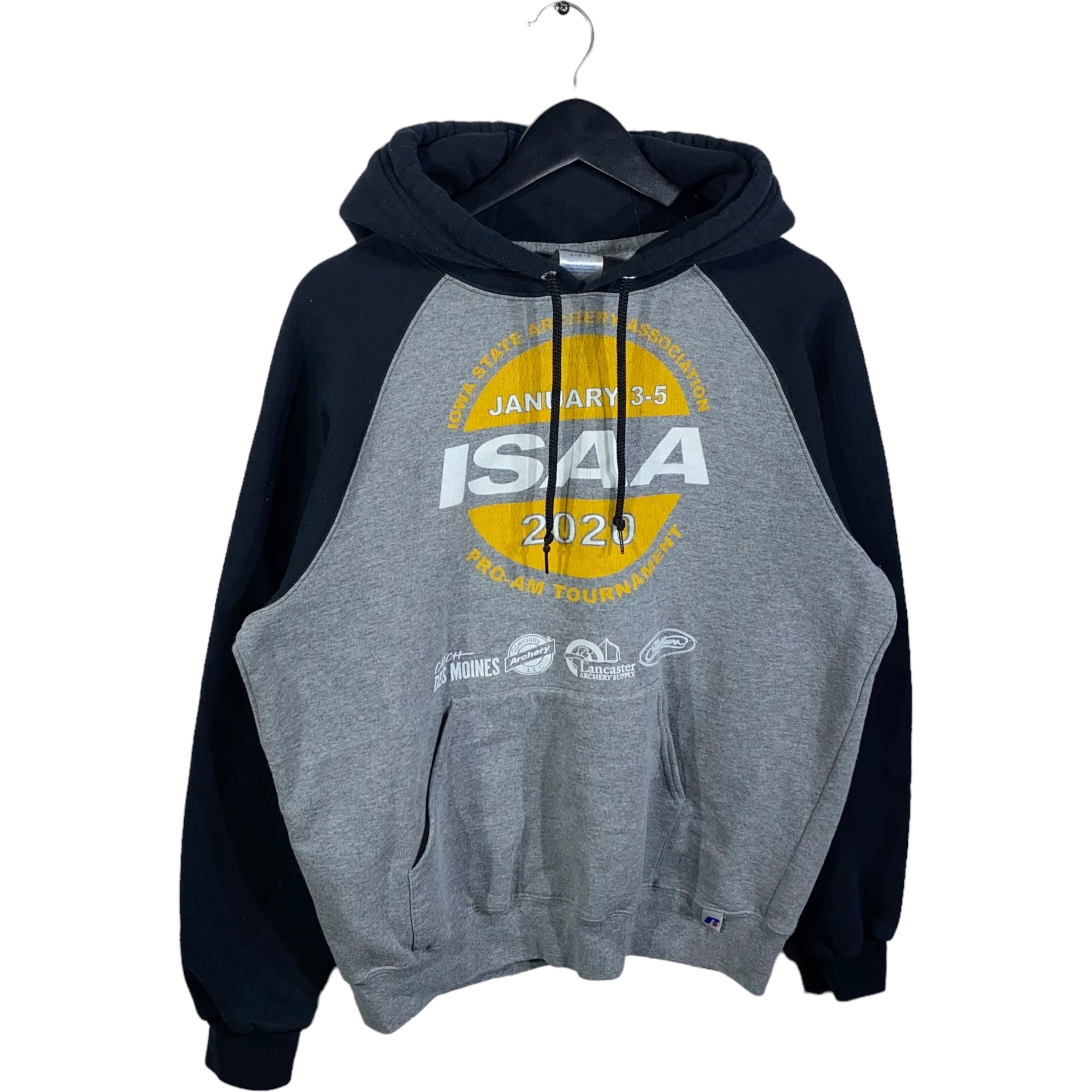 Collection of Vintage ISAA Russell Athletic Hoodie in a gallery layout