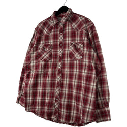 Collection of Wrancher Wrangler Plaid Pearl Snap Flannel in a gallery layout