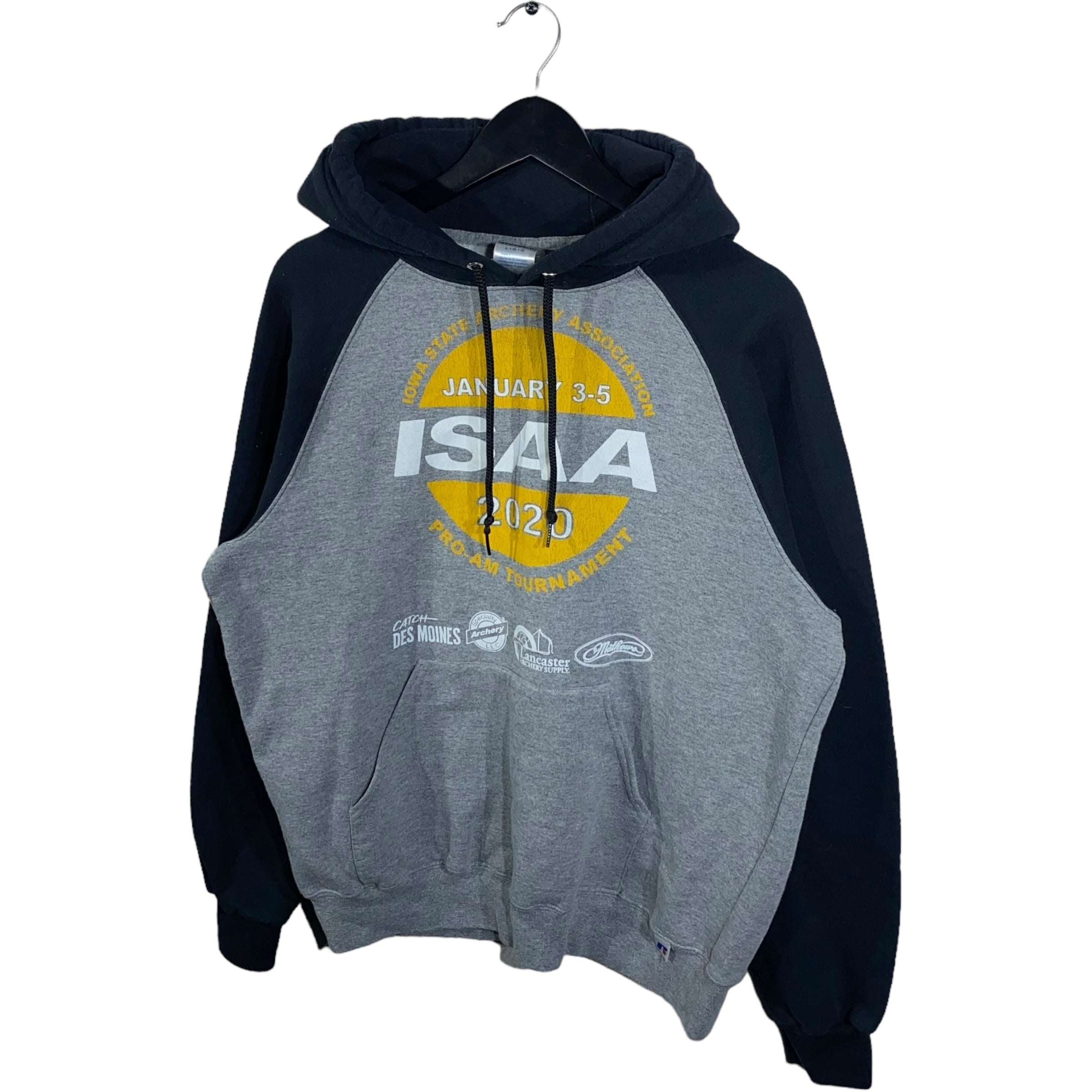 Collection of Vintage ISAA Russell Athletic Hoodie in a gallery layout