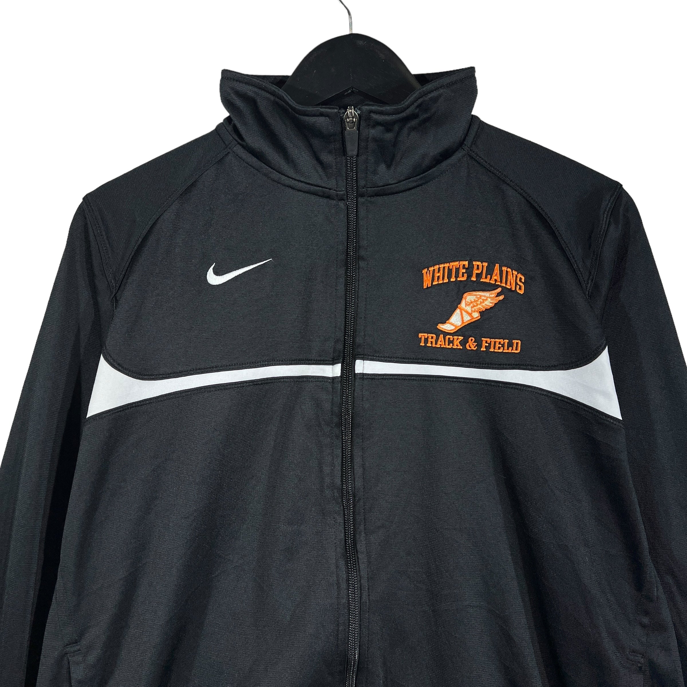Collection of Nike White Plains Track And Field Full Zip Jacket in a gallery layout