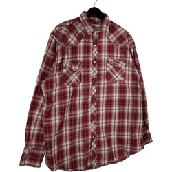 Collection of Wrancher Wrangler Plaid Pearl Snap Flannel in a gallery layout