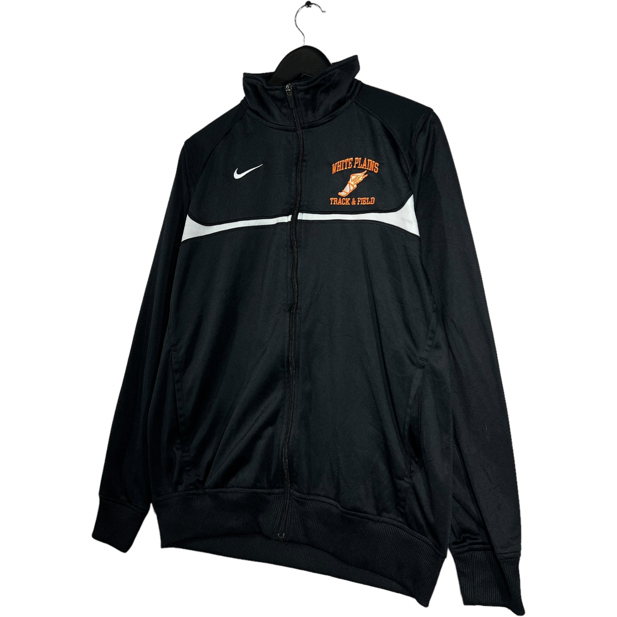 Collection of Nike White Plains Track And Field Full Zip Jacket in a gallery layout