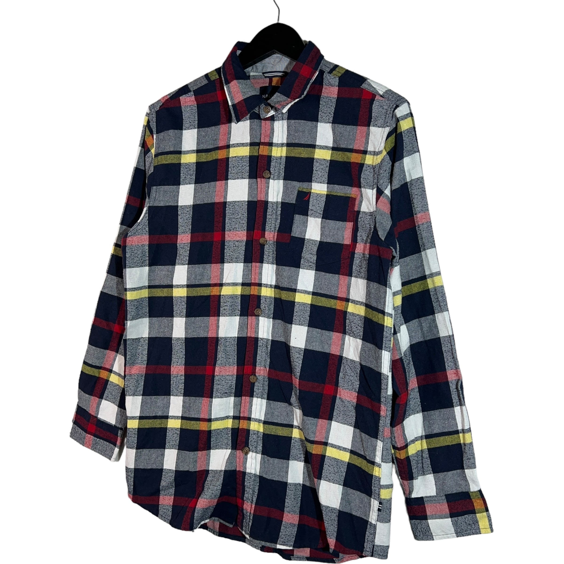 Collection of Plaid Pocket Nautica Flannel in a gallery layout