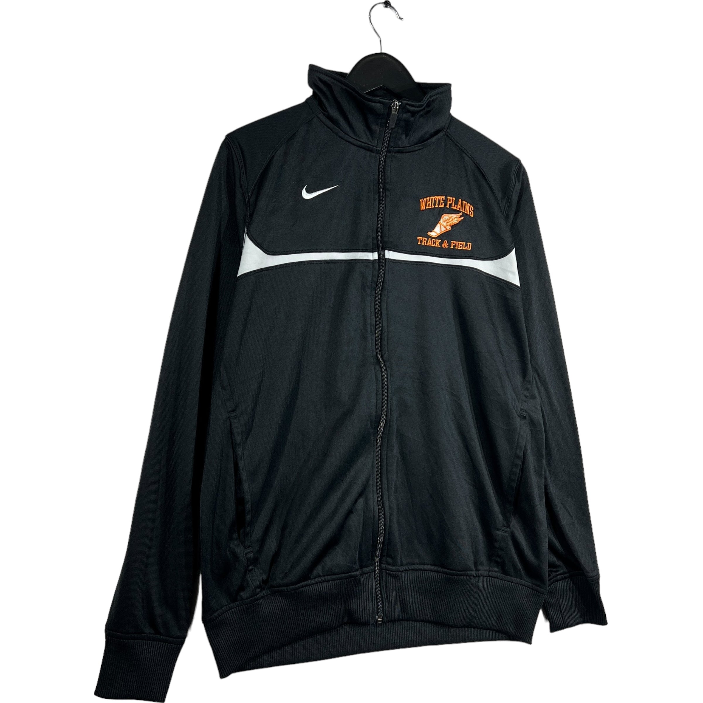 Collection of Nike White Plains Track And Field Full Zip Jacket in a gallery layout