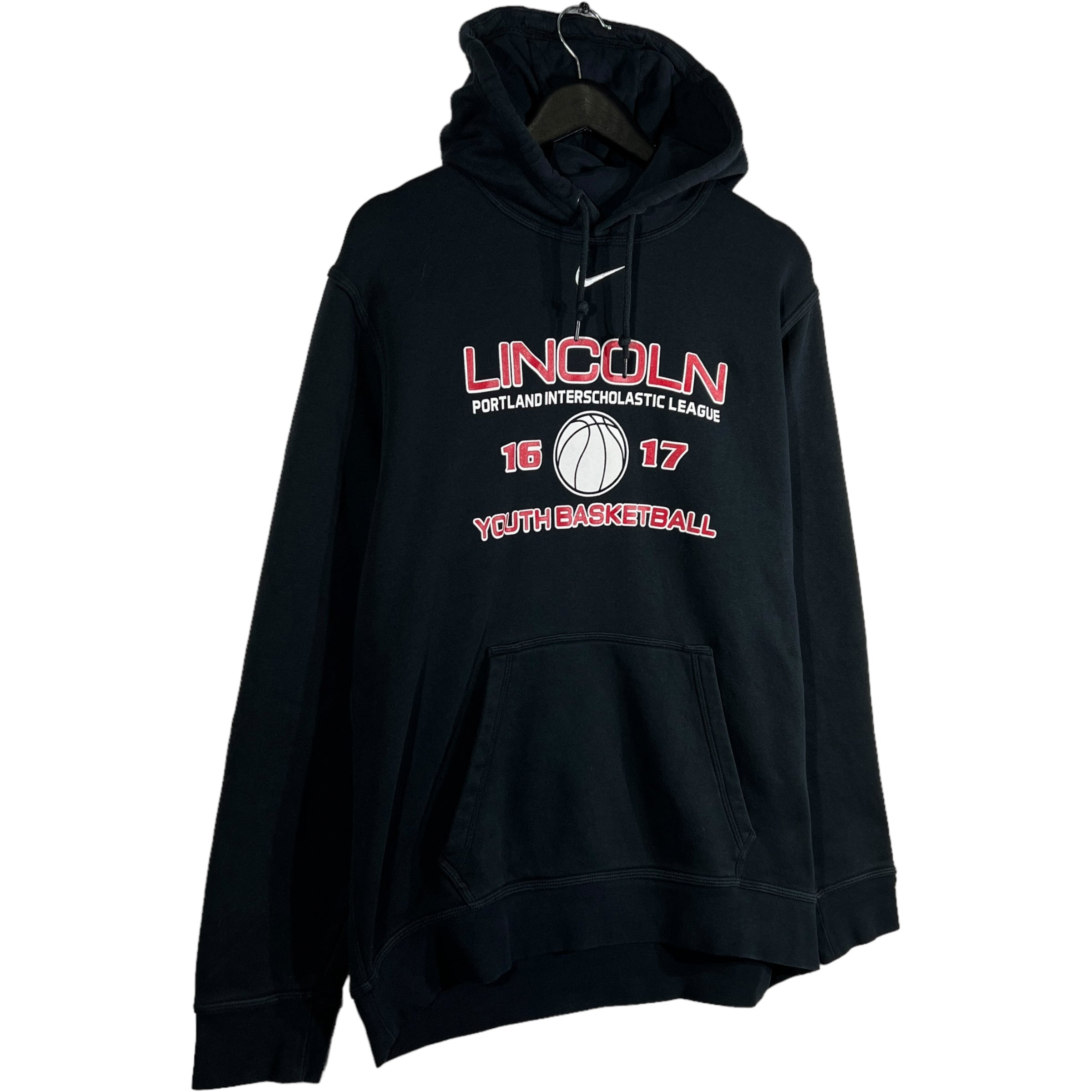 Collection of Lincoln Nike Youth Basketball Hoodie in a gallery layout