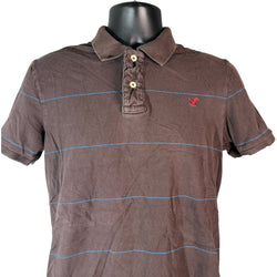 Collection of American Eagle Outfitters Stripe Short Sleeve Polo in a gallery layout