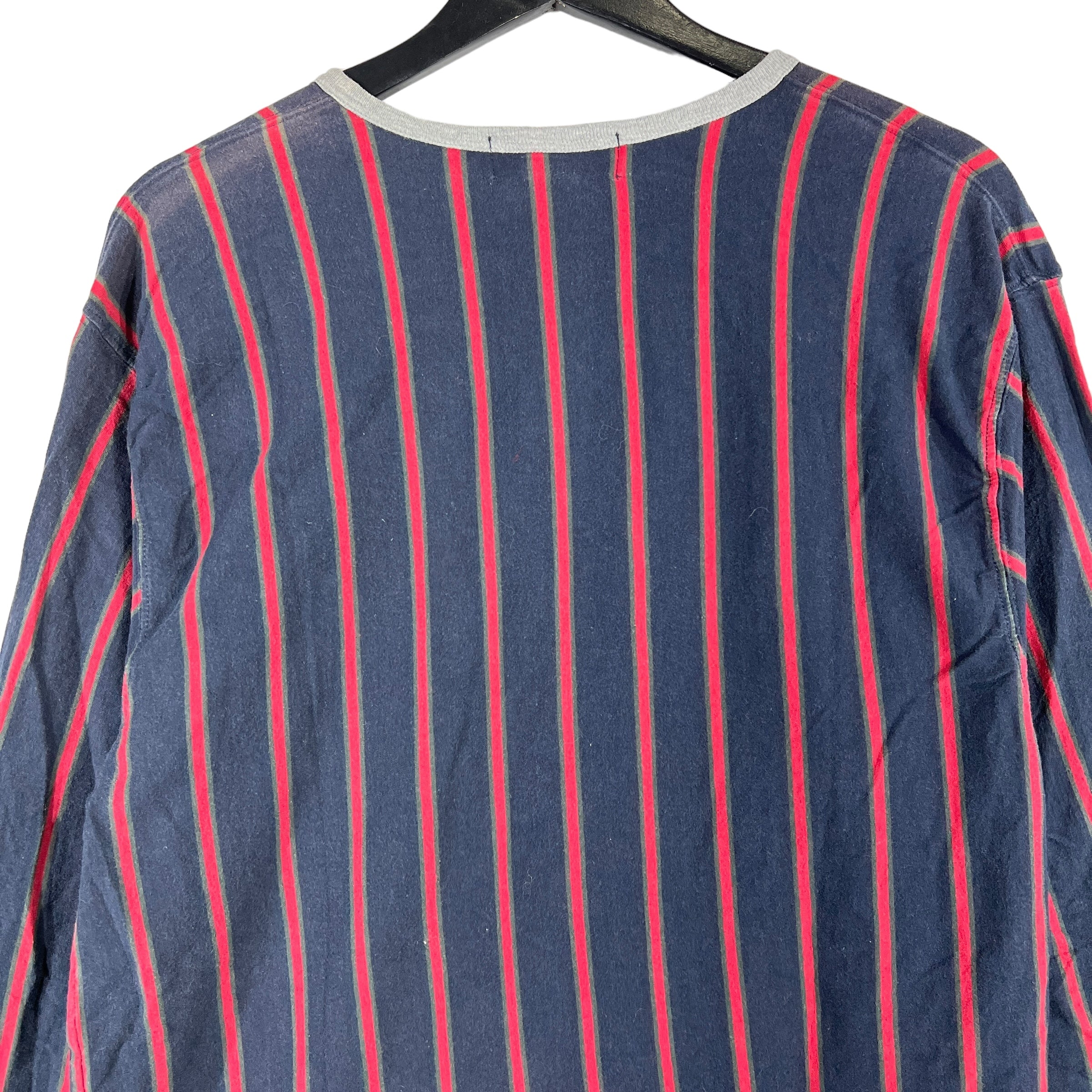 Collection of Polo Ralph Lauren Vertical Stripe Long Sleeve Henley in a gallery layout