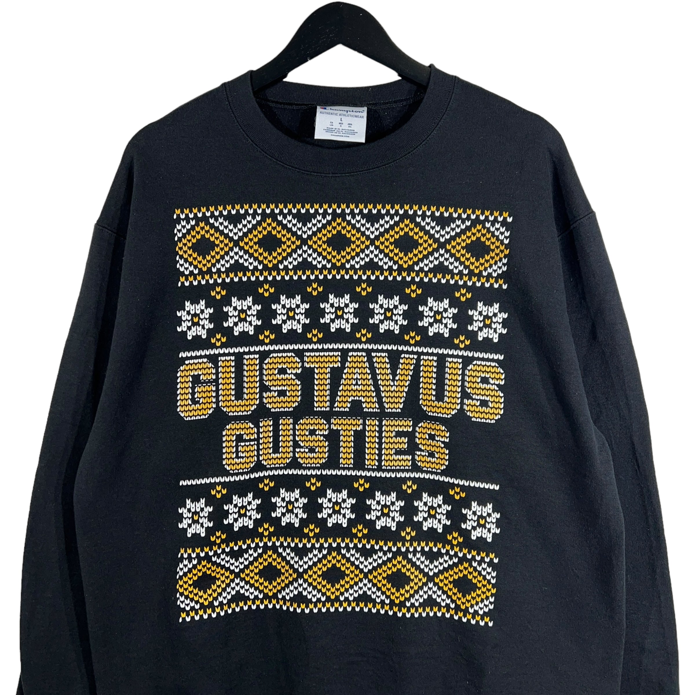 Collection of Champion Gustavus Gusties Christmas Sweater Pullover in a gallery layout