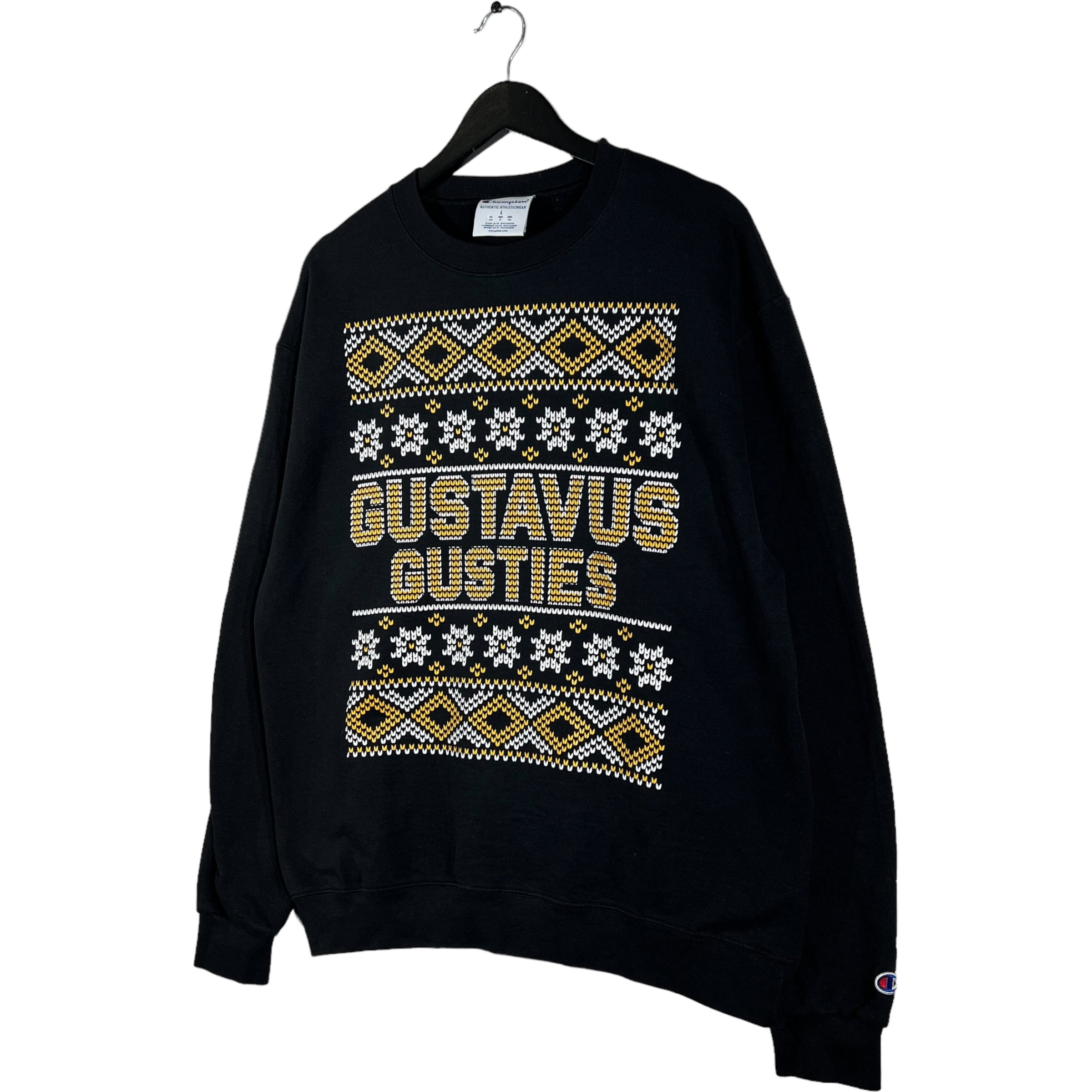 Collection of Champion Gustavus Gusties Christmas Sweater Pullover in a gallery layout