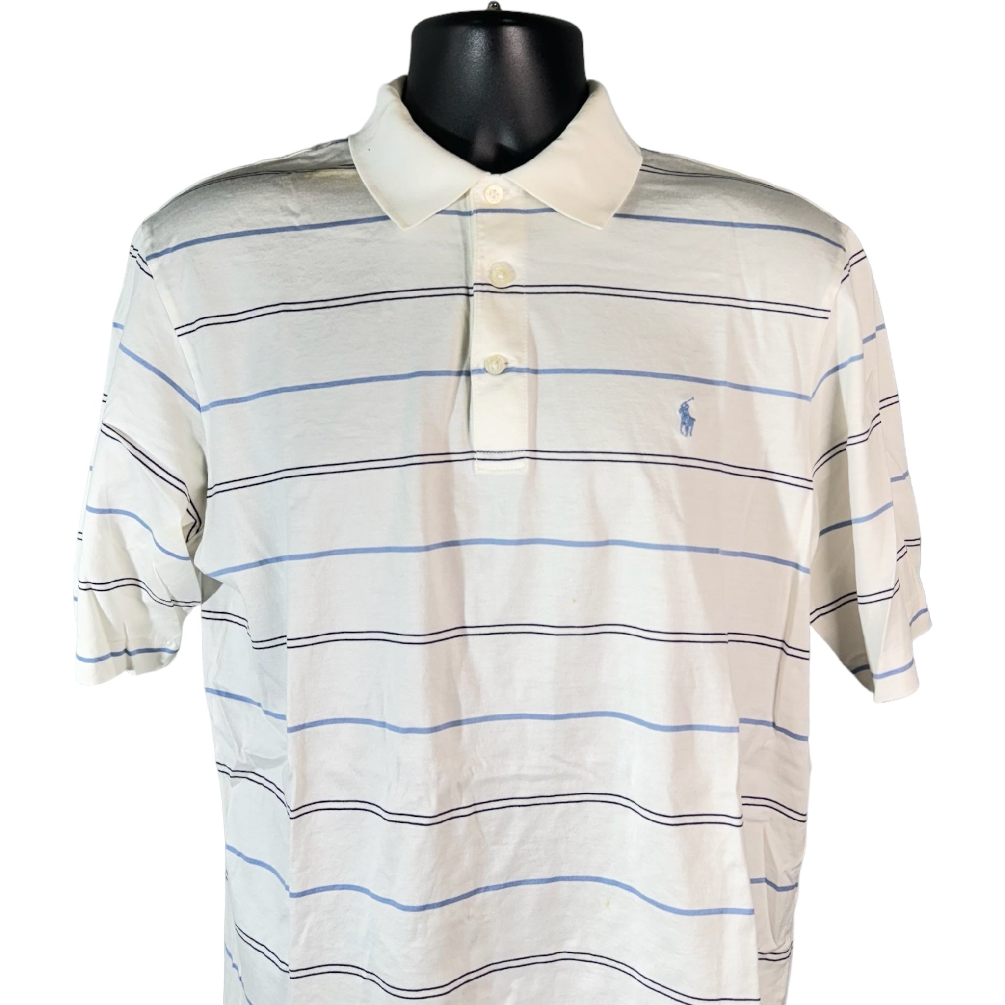 Collection of Polo Ralph Lauren Stripe Short Sleeve Polo Shirt in a gallery layout