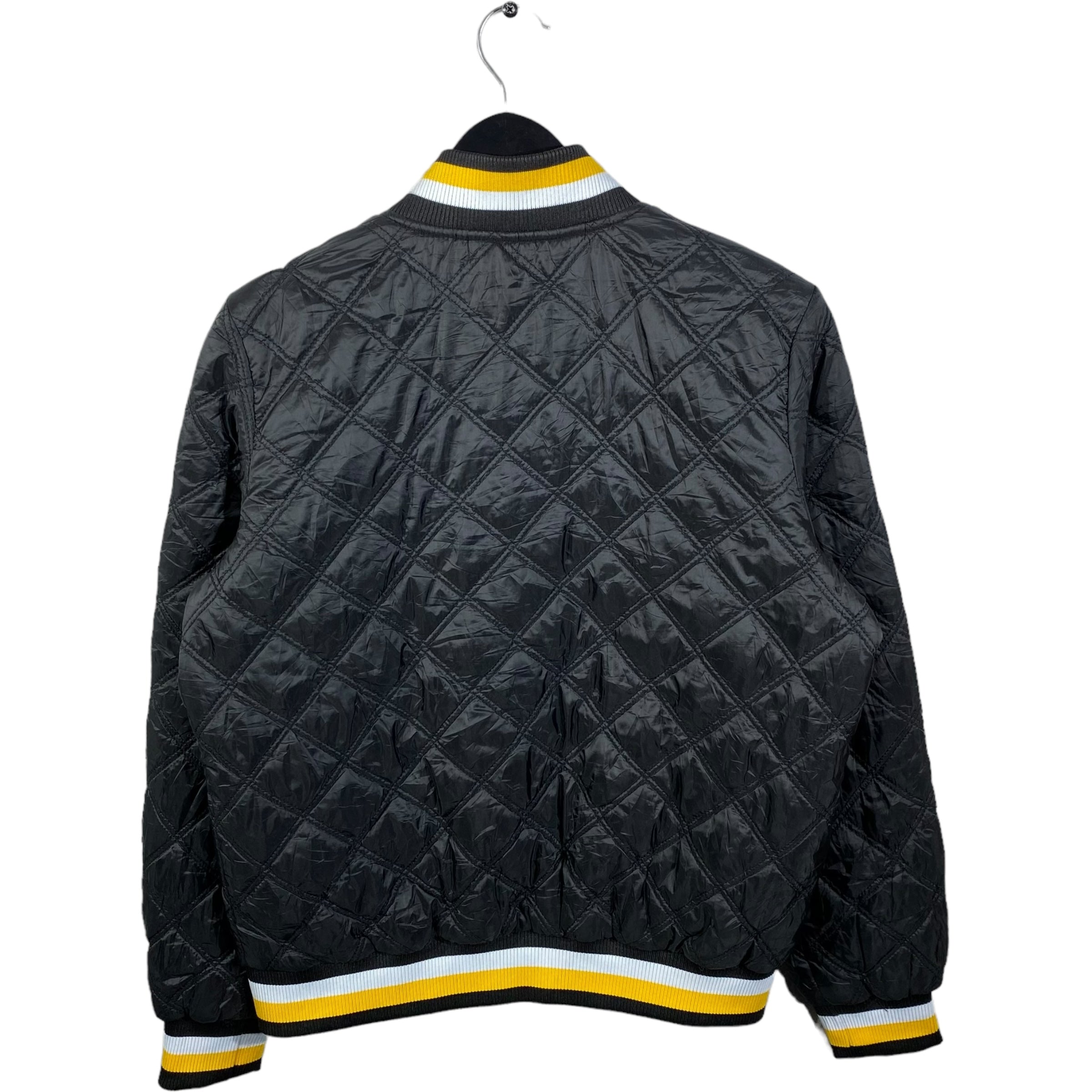 Collection of Women NFL Pittsburg Steelers Diamond Stitched Full Zip Jacket in a gallery layout