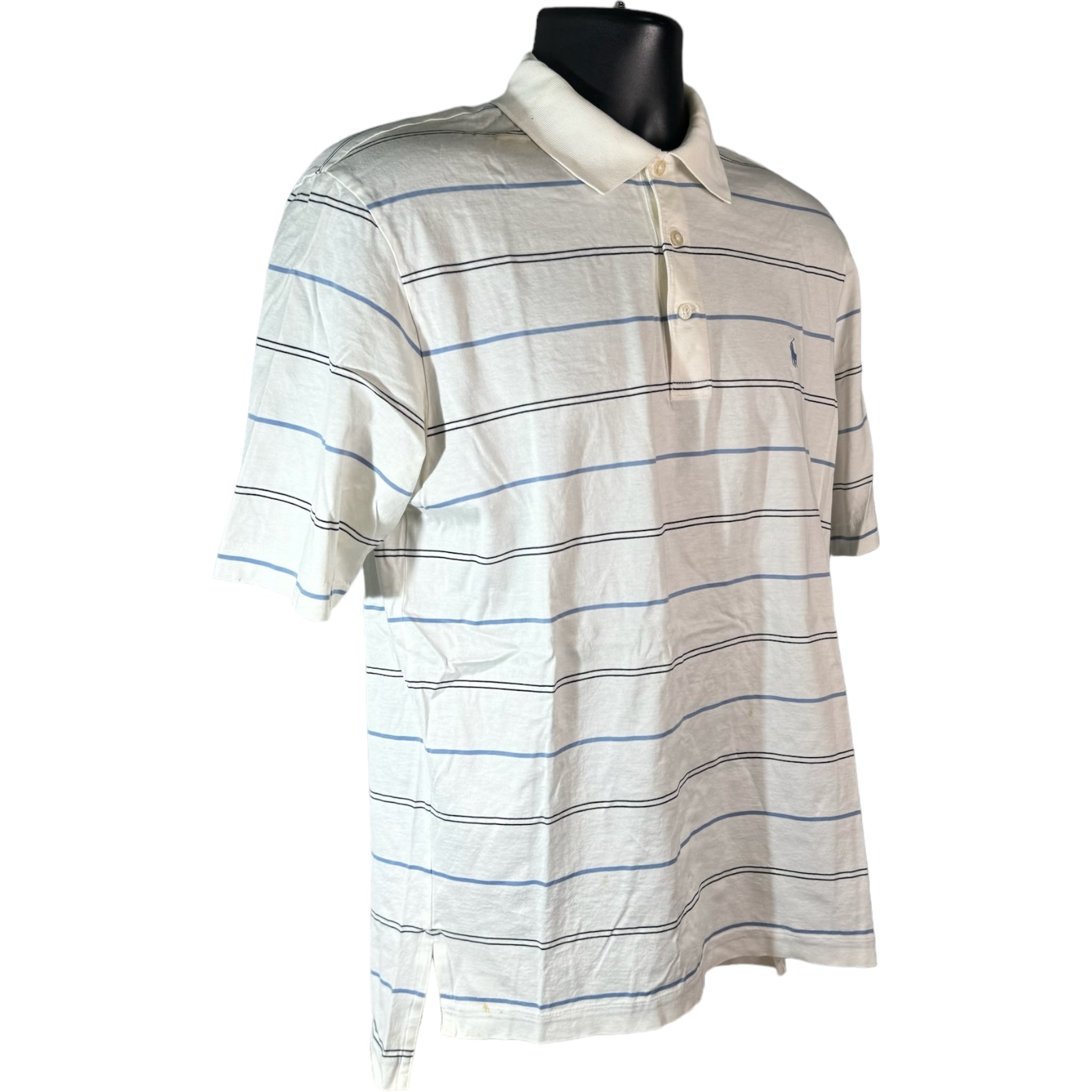 Collection of Polo Ralph Lauren Stripe Short Sleeve Polo Shirt in a gallery layout