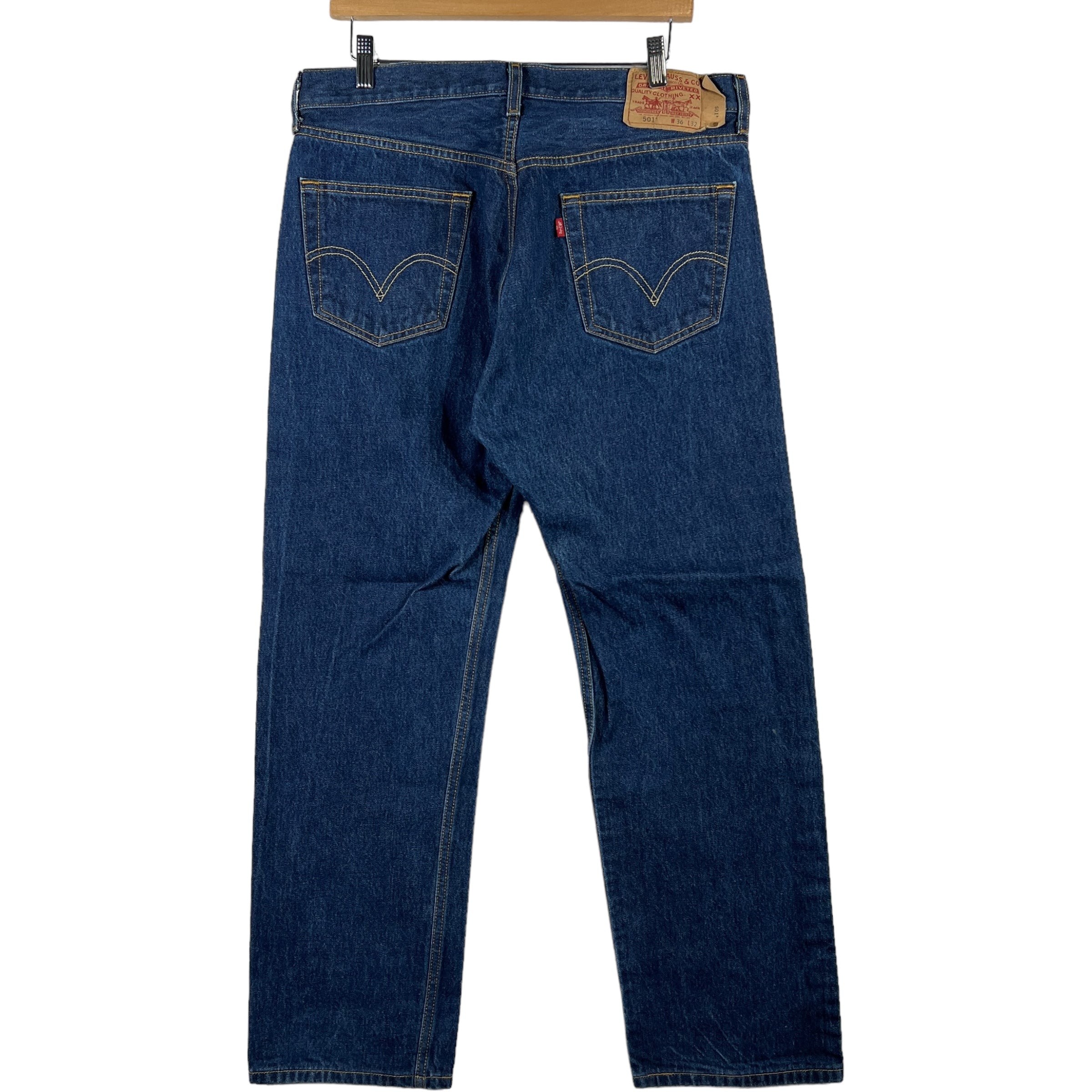 Collection of Levis 501 Button Fly Straight Leg Denim Pants in a gallery layout