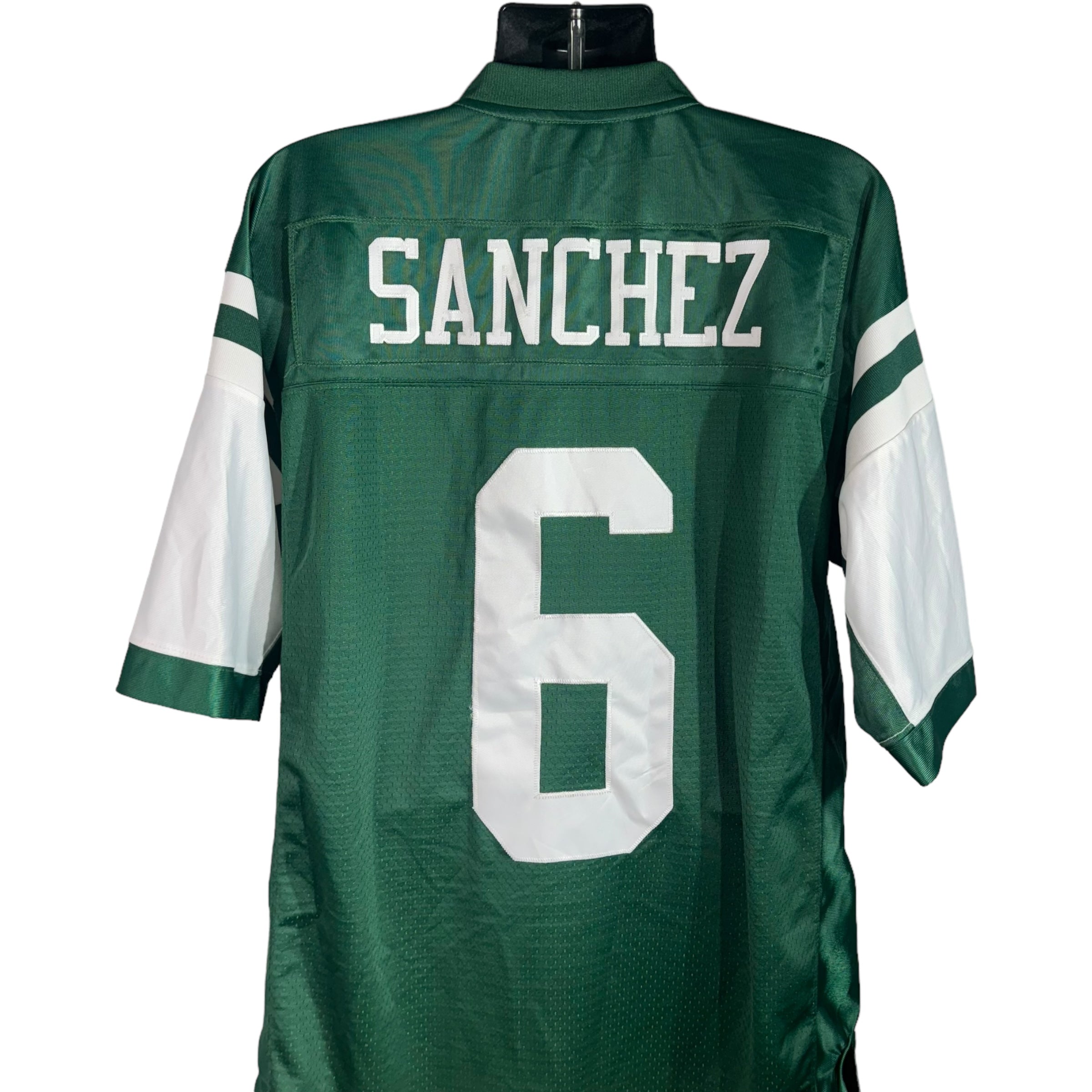 Collection of Vintage New York Jets Mark Sanchez #6 Jersey in a gallery layout