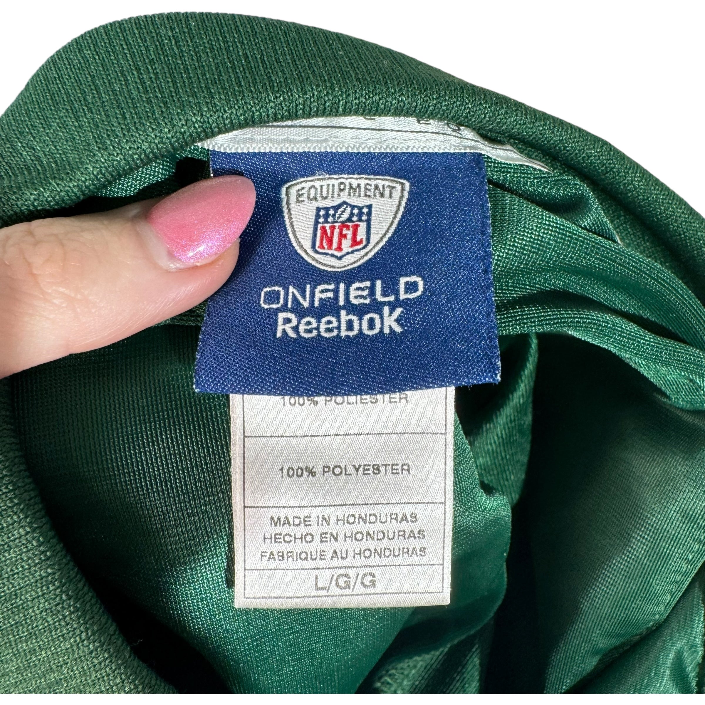 Collection of Vintage New York Jets Mark Sanchez #6 Jersey in a gallery layout