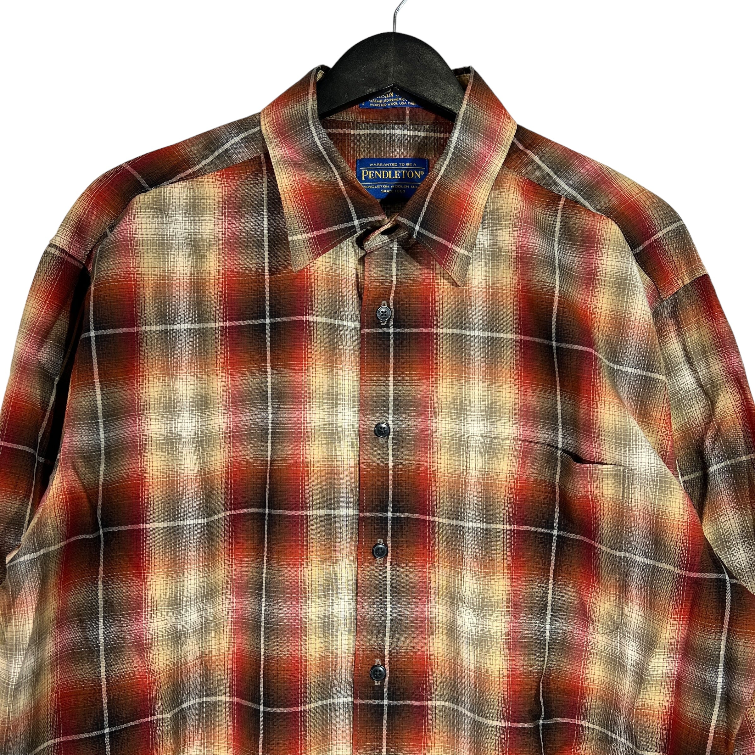 Collection of Pendleton Long Sleeve Plaid Flannel in a gallery layout