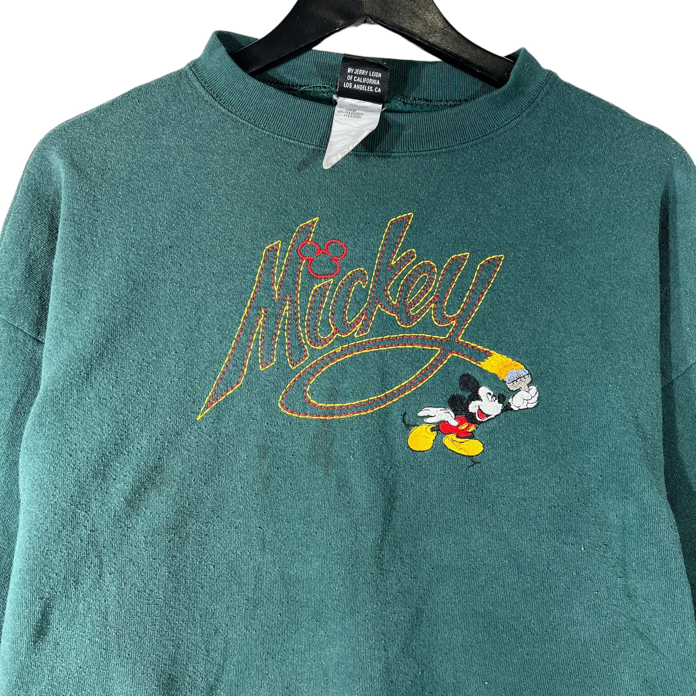 Collection of Mickey Mouse Embroidered Crewneck in a gallery layout