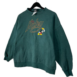 Collection of Mickey Mouse Embroidered Crewneck in a gallery layout