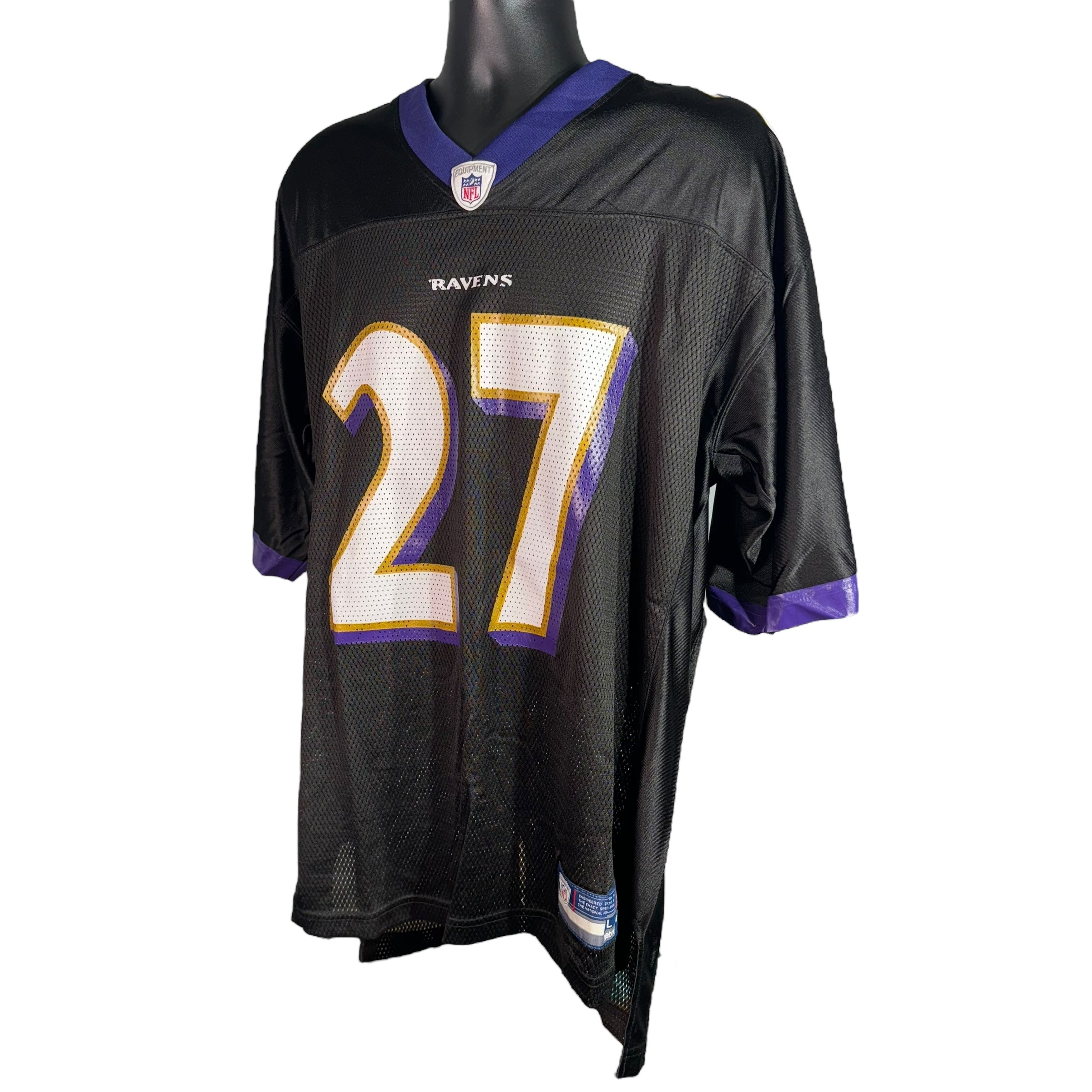 Collection of Reebok Baltimore Ravens #27 Ray Rice Jersey in a gallery layout