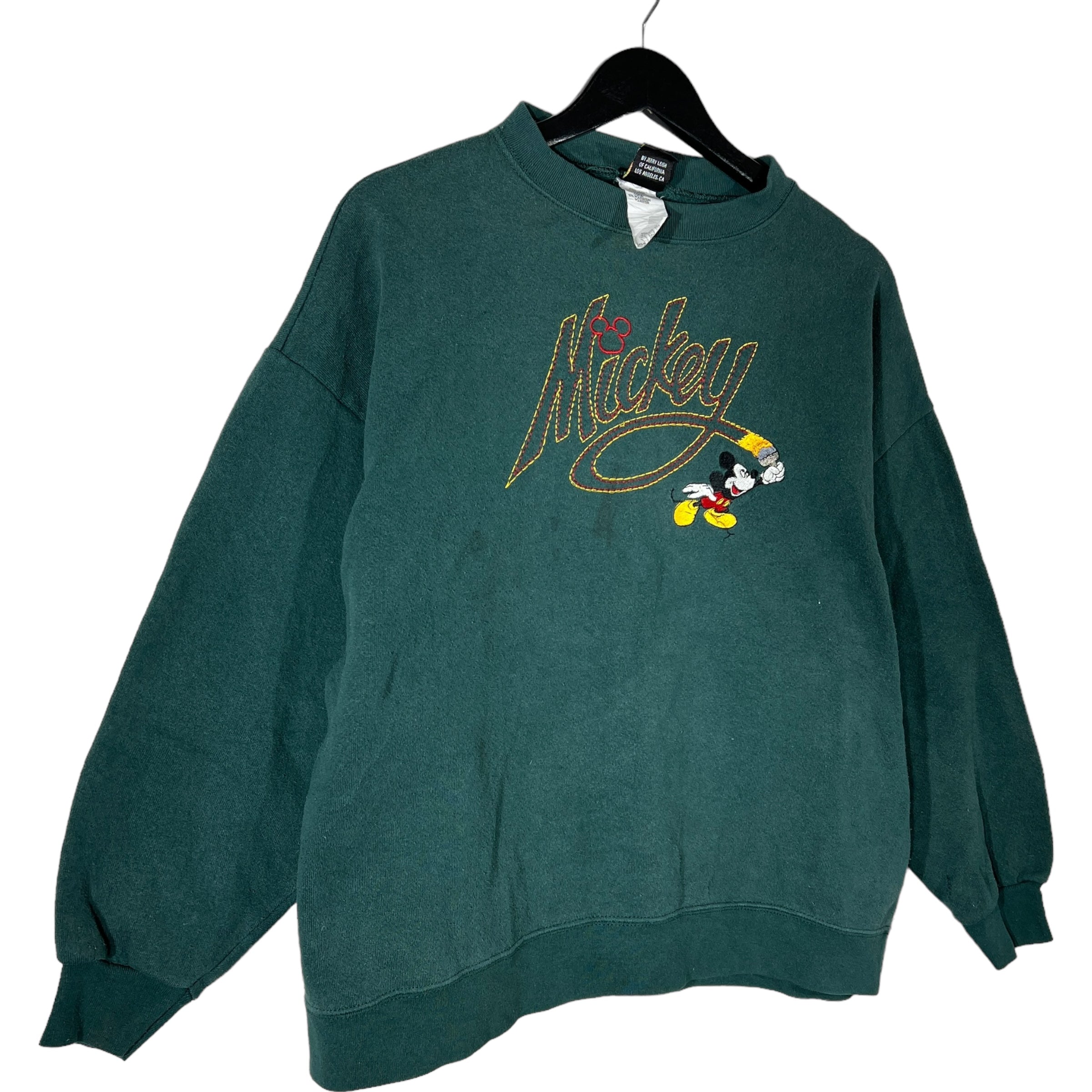 Collection of Mickey Mouse Embroidered Crewneck in a gallery layout