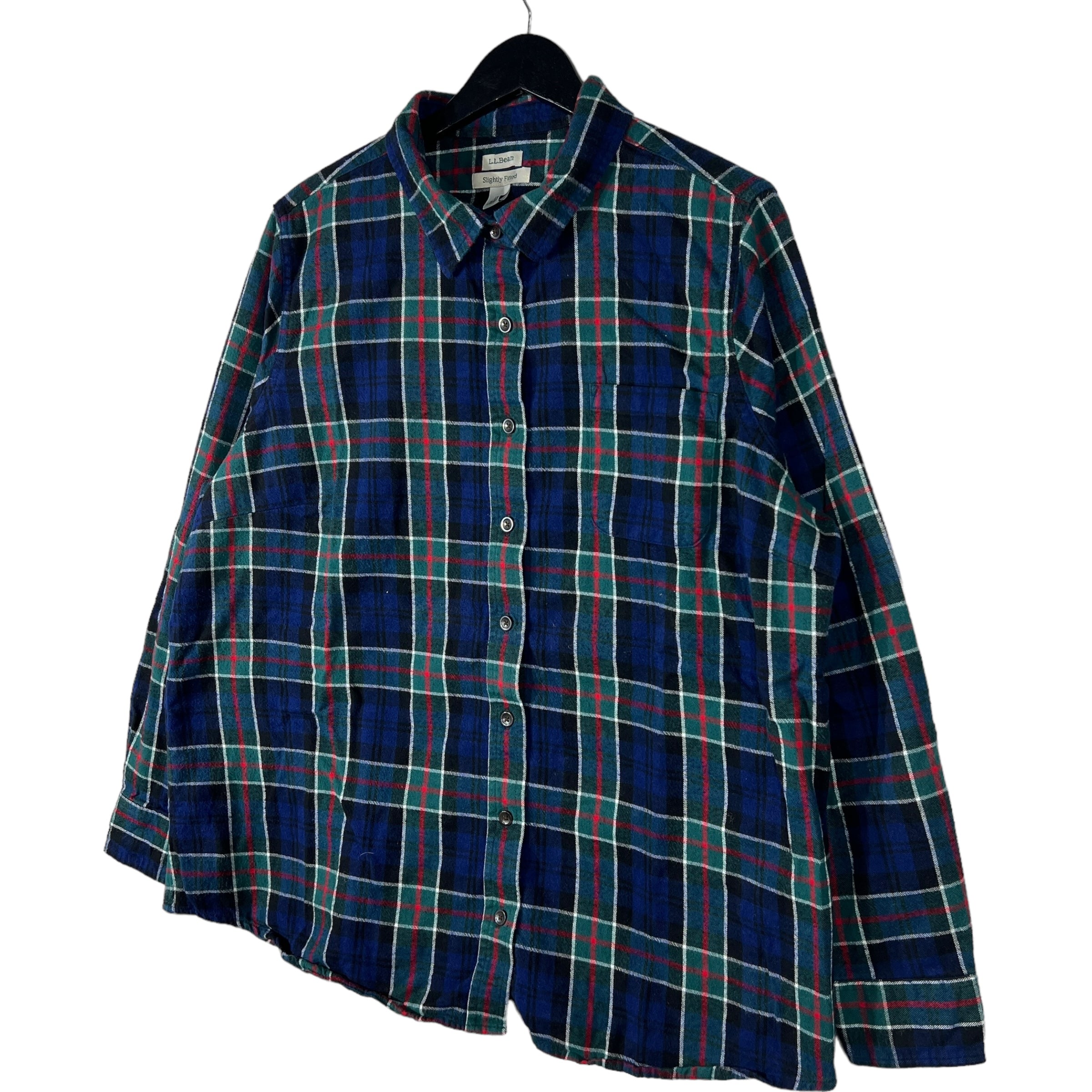 Collection of L.L.Bean Slightly Fitted Plaid Button Down in a gallery layout