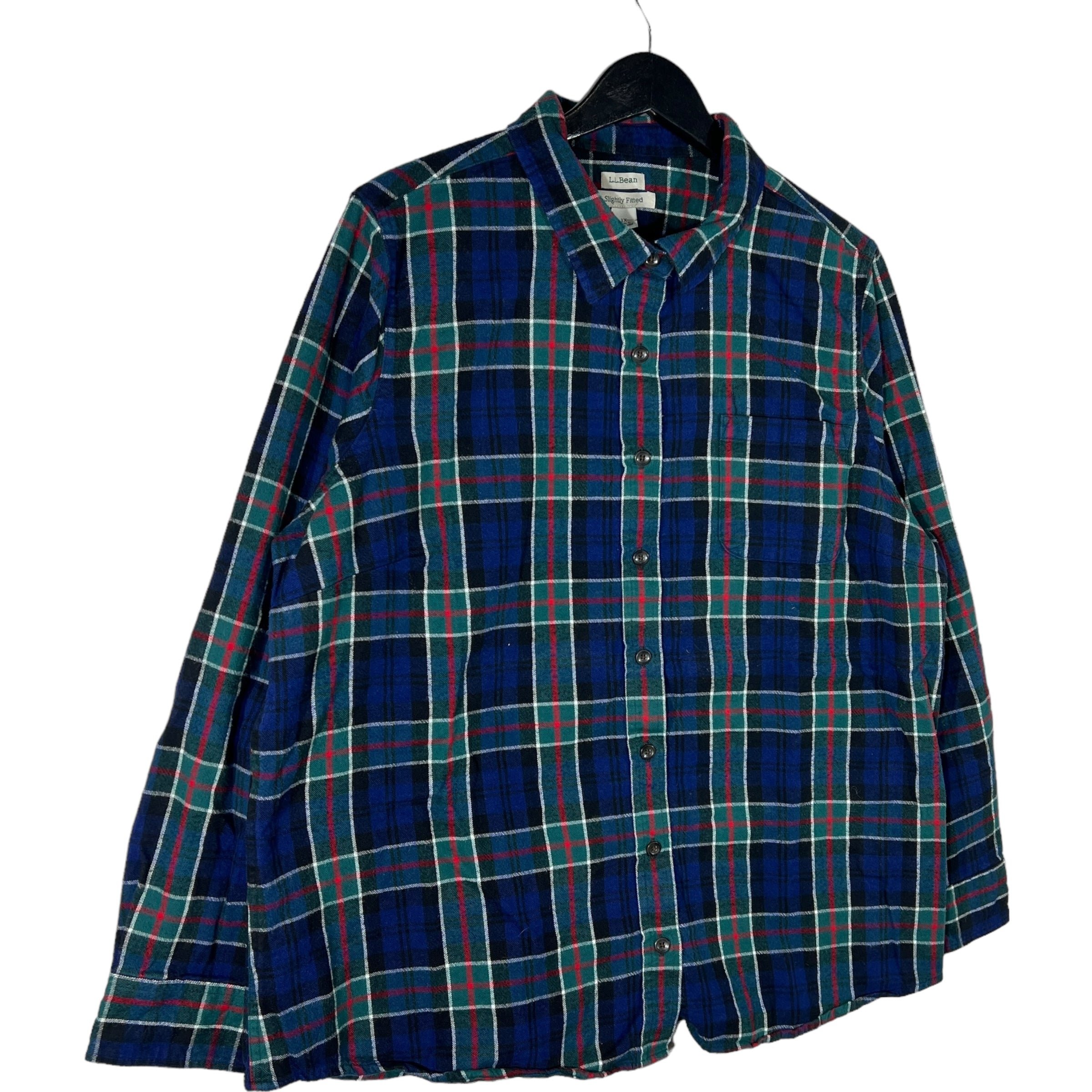 Collection of L.L.Bean Slightly Fitted Plaid Button Down in a gallery layout