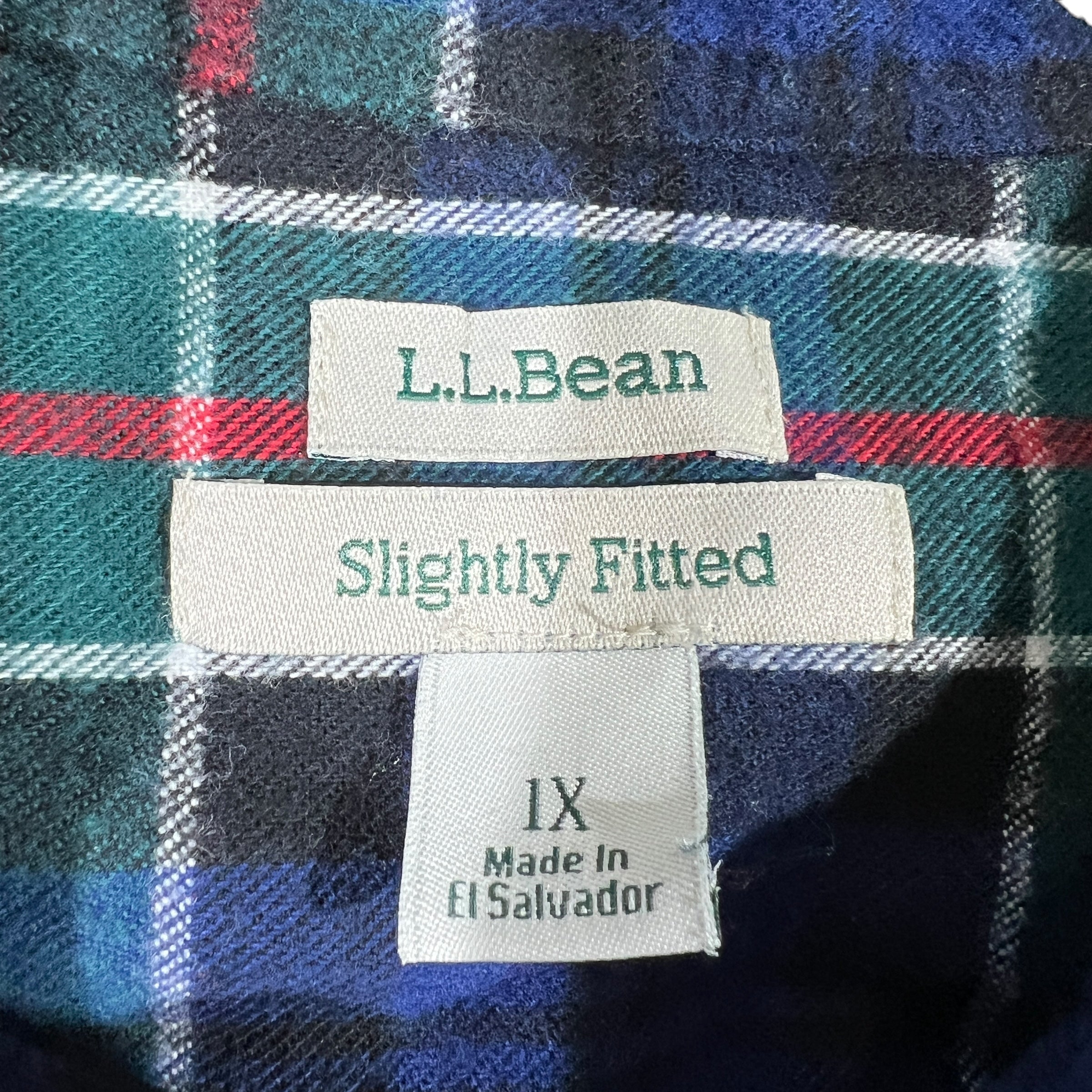 Collection of L.L.Bean Slightly Fitted Plaid Button Down in a gallery layout