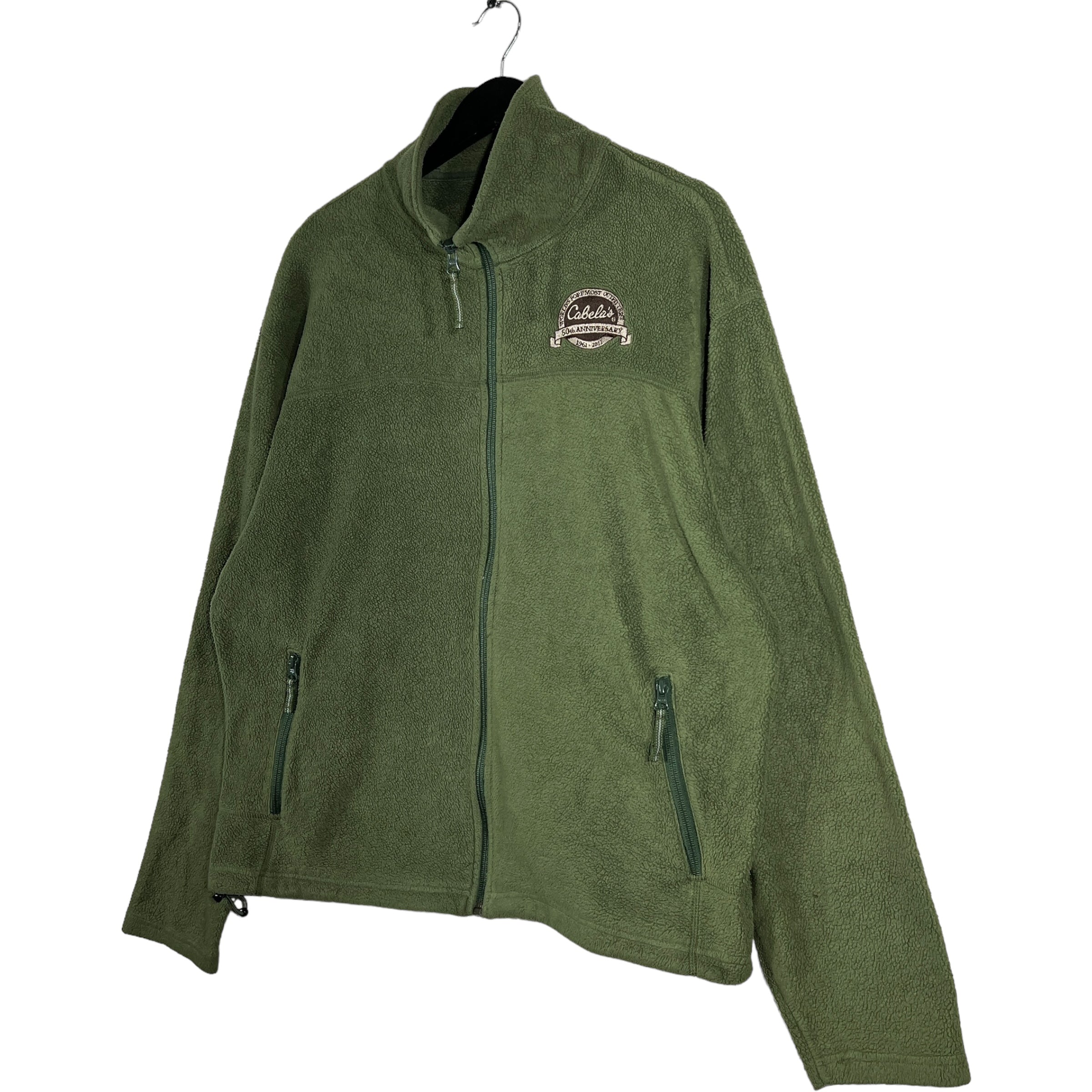 Collection of Cabelas 50th Anniversary Full Zip Fleece Jacket in a gallery layout