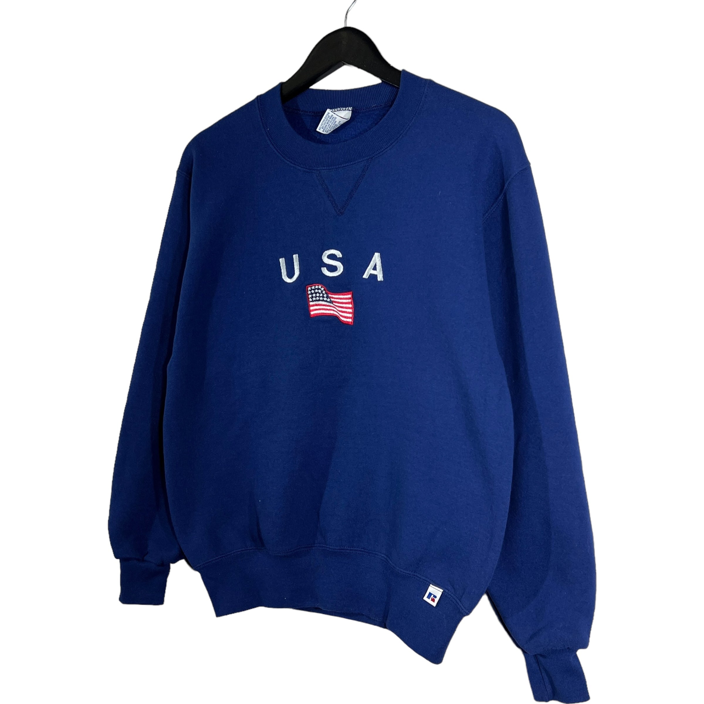 Collection of Vintage Russel Athletic USA Crewneck in a gallery layout