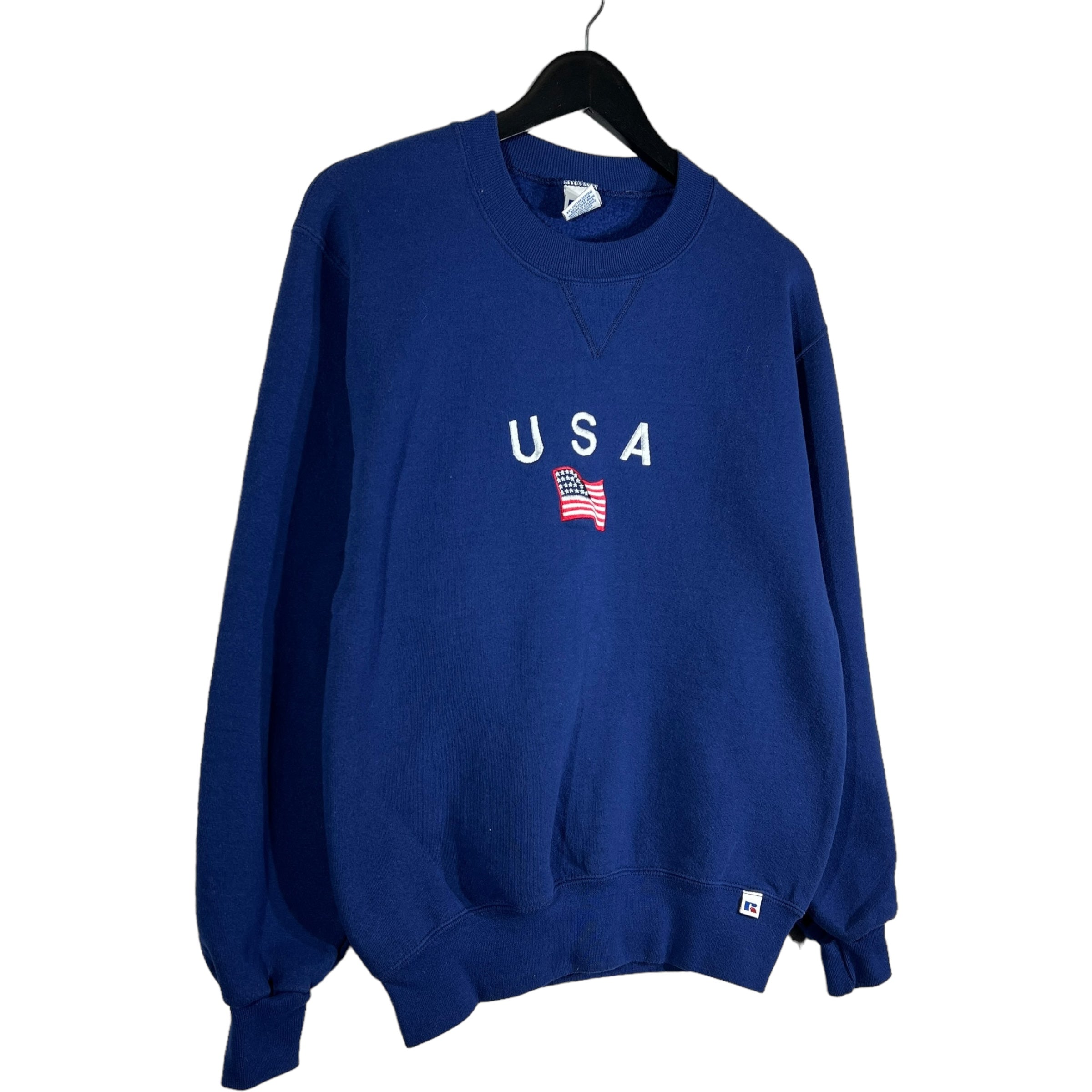 Collection of Vintage Russel Athletic USA Crewneck in a gallery layout