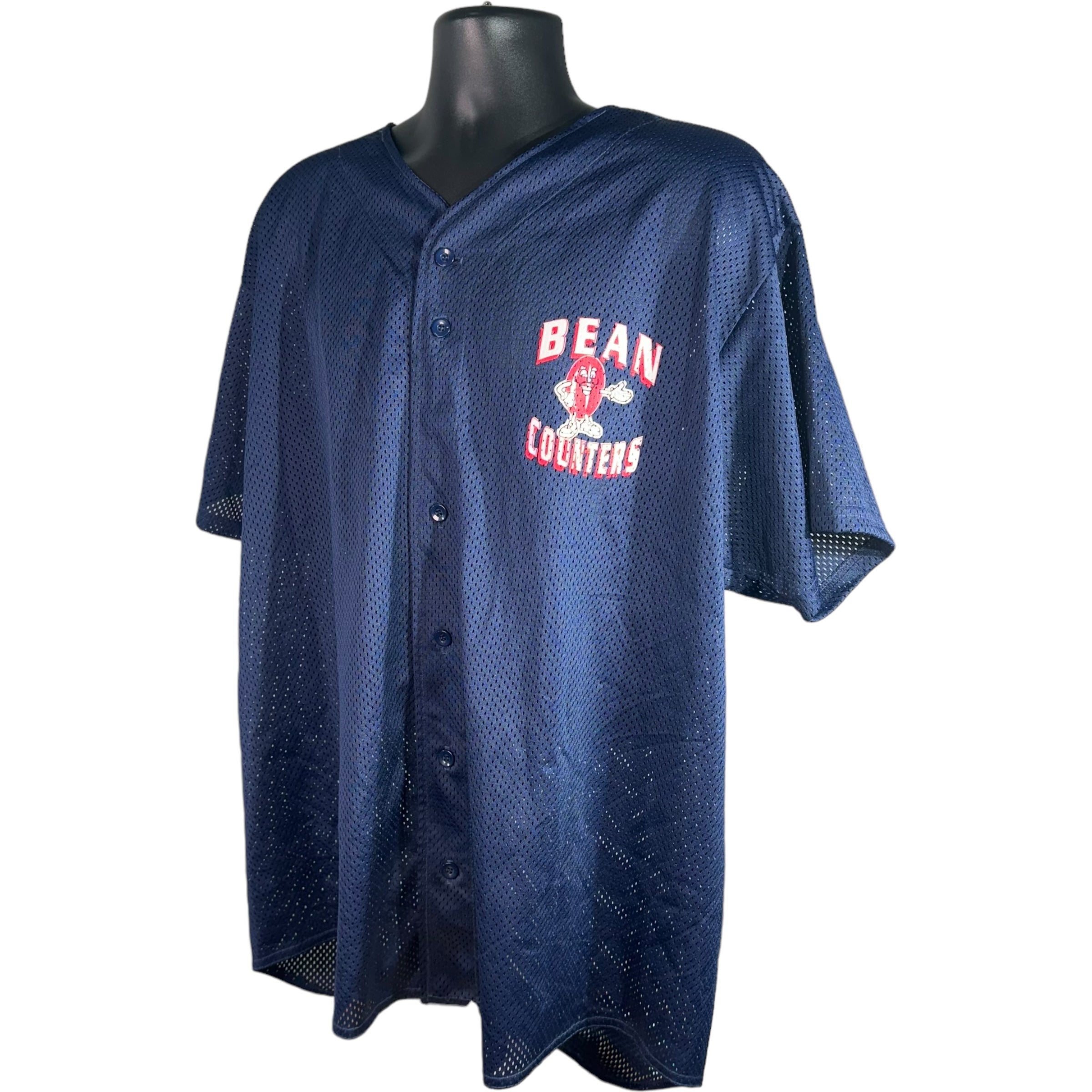 Collection of Vintage Bean Counters Baseball Jersey in a gallery layout