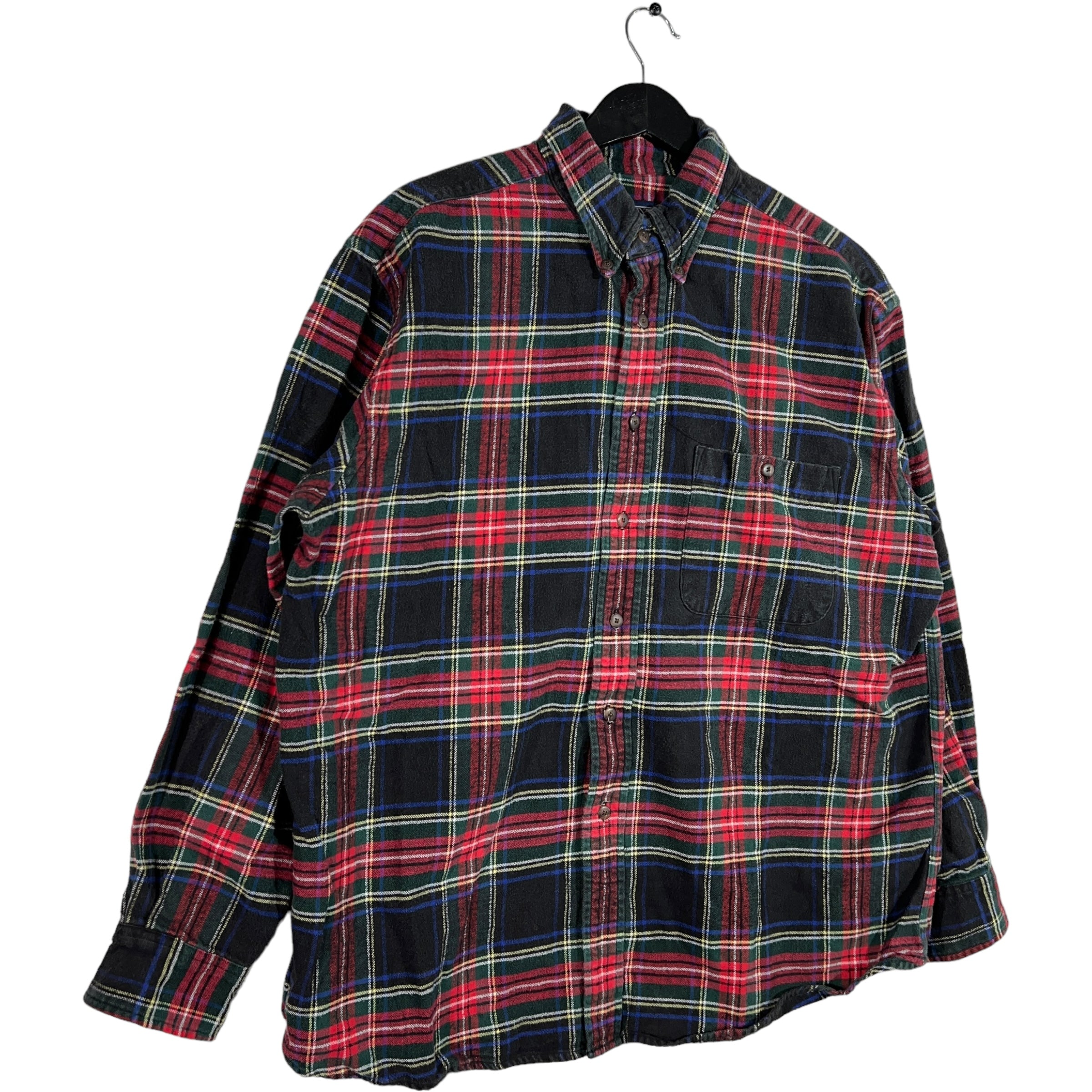 Collection of Lands End Long Sleeve Plaid Flannel in a gallery layout