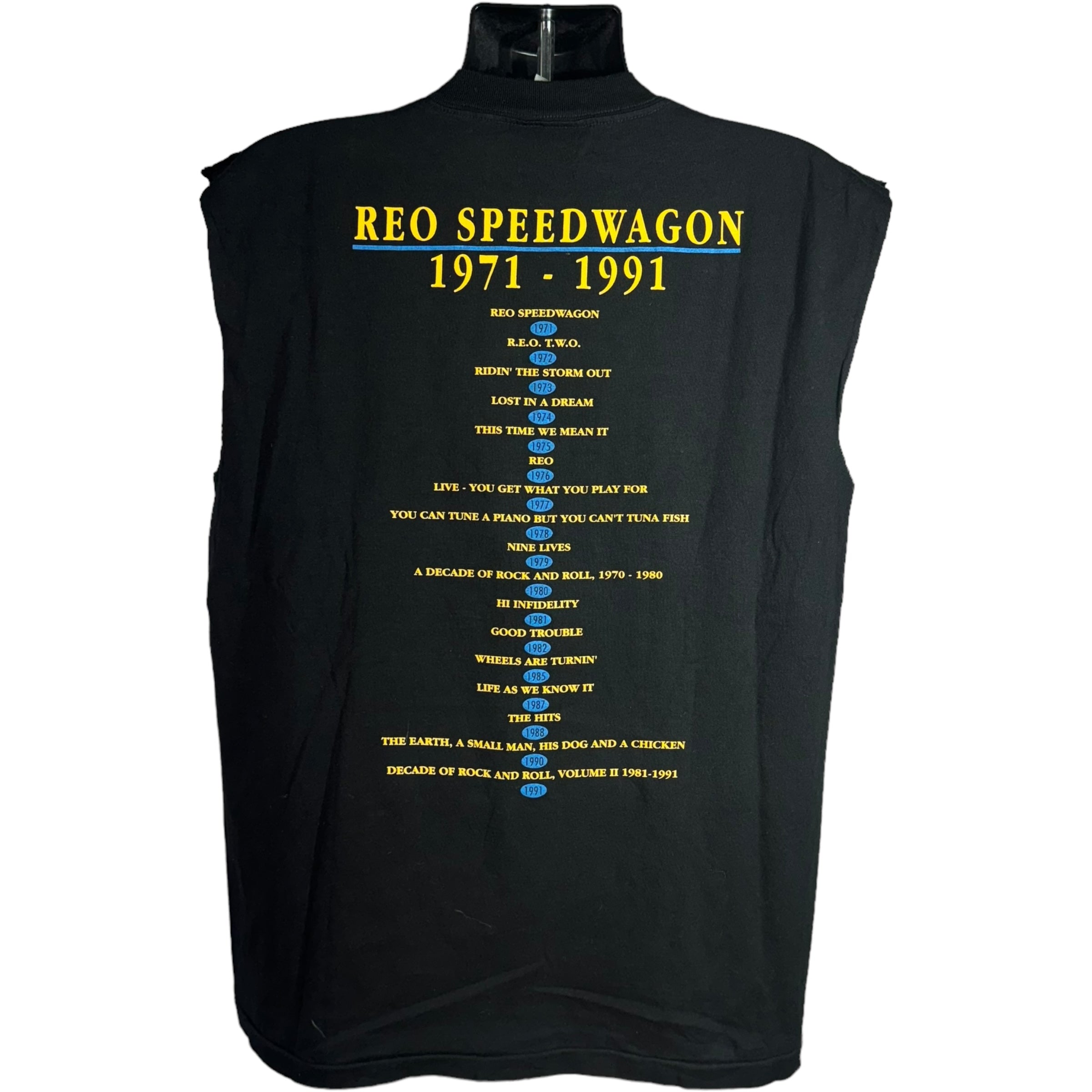 Collection of R.E.O. 20 Speed Wagon Twenty Years Sleeveless Tank Top in a gallery layout