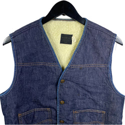 Collection of Roebucks Sherpa Lined Denim Vest in a gallery layout