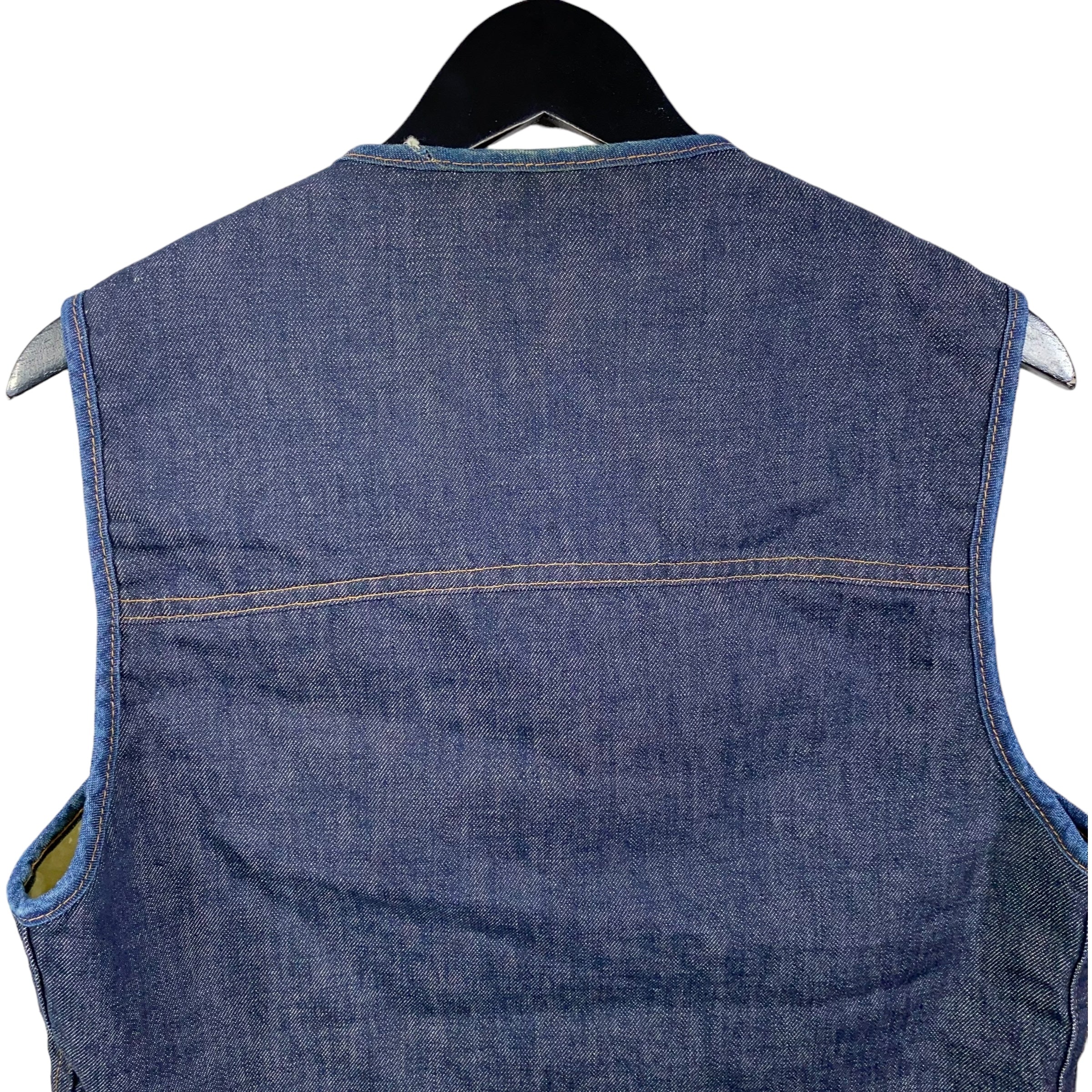 Collection of Roebucks Sherpa Lined Denim Vest in a gallery layout