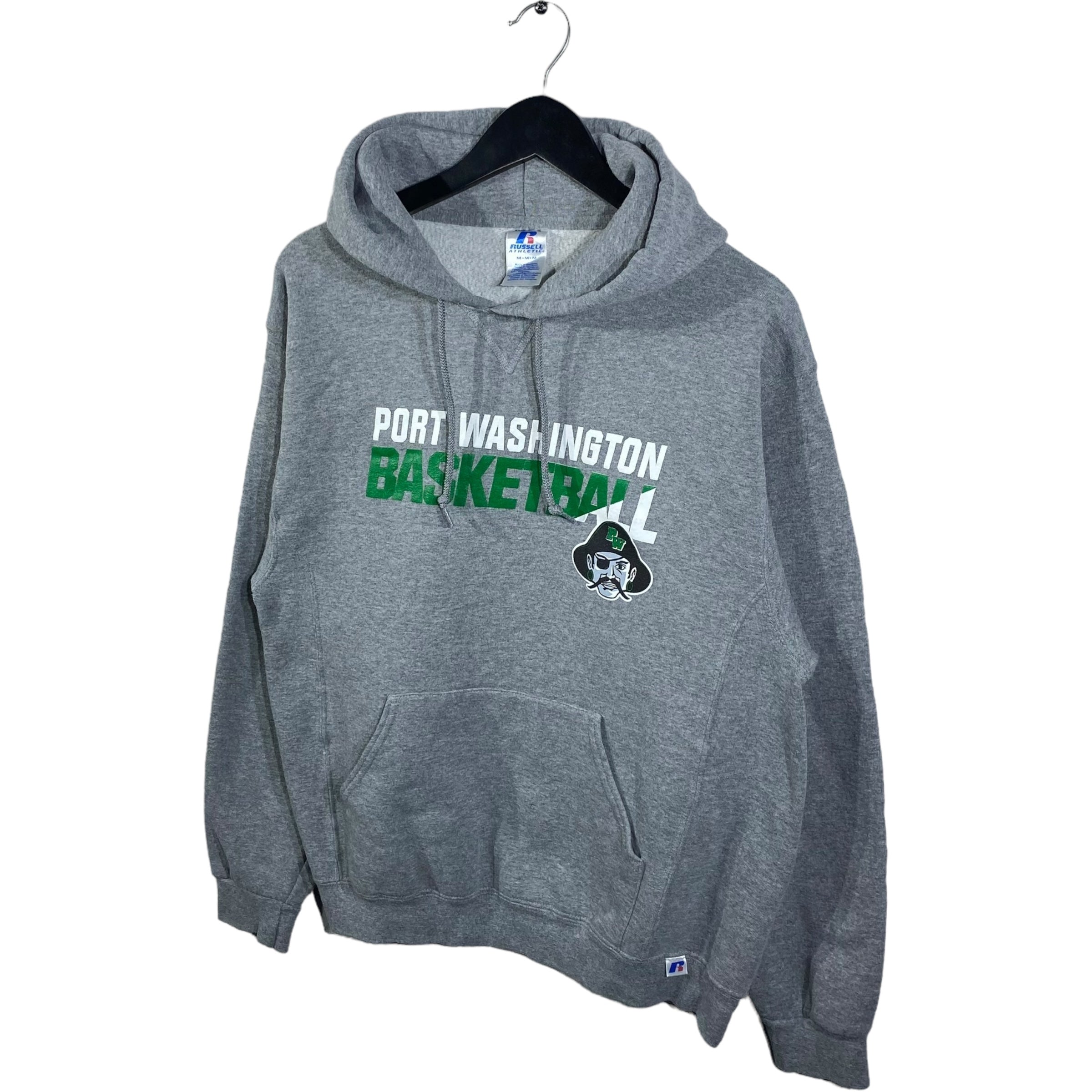 Collection of Vintage Port Washington Basketball Russell Athletic Hoodie in a gallery layout