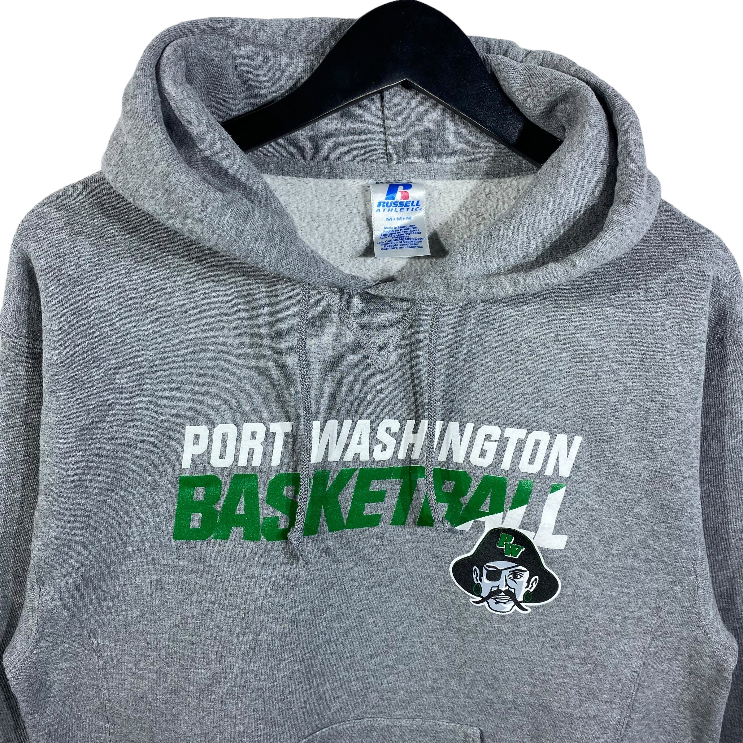 Collection of Vintage Port Washington Basketball Russell Athletic Hoodie in a gallery layout