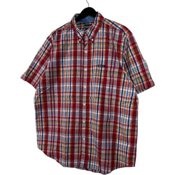 Collection of Chaps Short Sleeve Plaid Flannel in a gallery layout