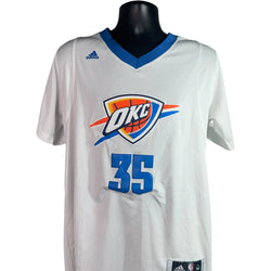 Collection of NBA Oklahoma City Thunder #35 Kevin Durant Jersey in a gallery layout