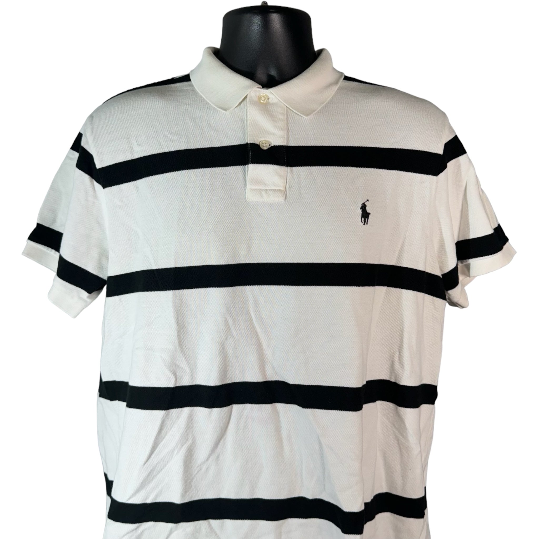 Collection of Polo Ralph Lauren Custom Fit Stripe Short Sleeve Polo in a gallery layout