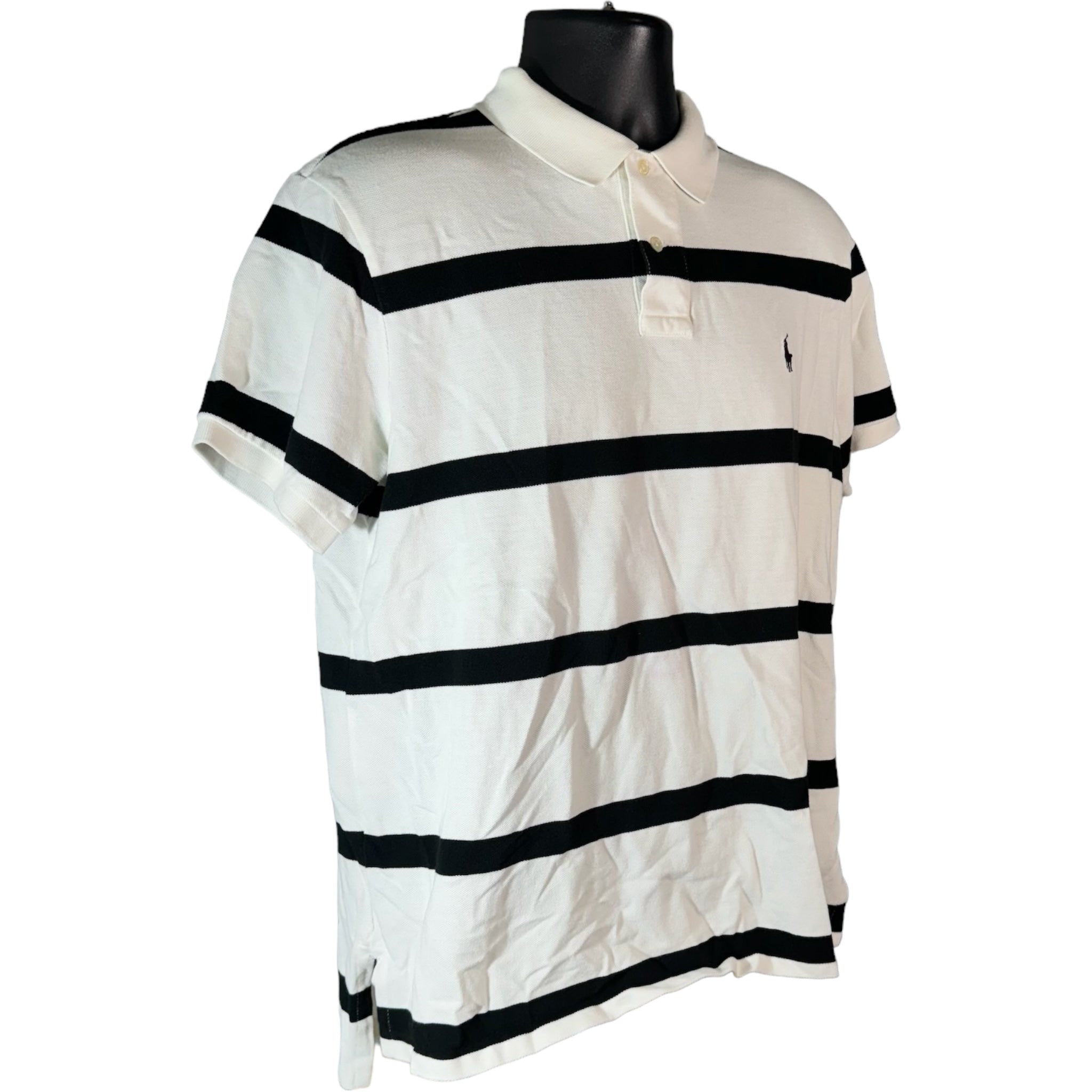 Collection of Polo Ralph Lauren Custom Fit Stripe Short Sleeve Polo in a gallery layout