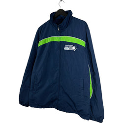 Collection of Vintage NFL Seattle Sea Hawks Zip Up Jacket in a gallery layout