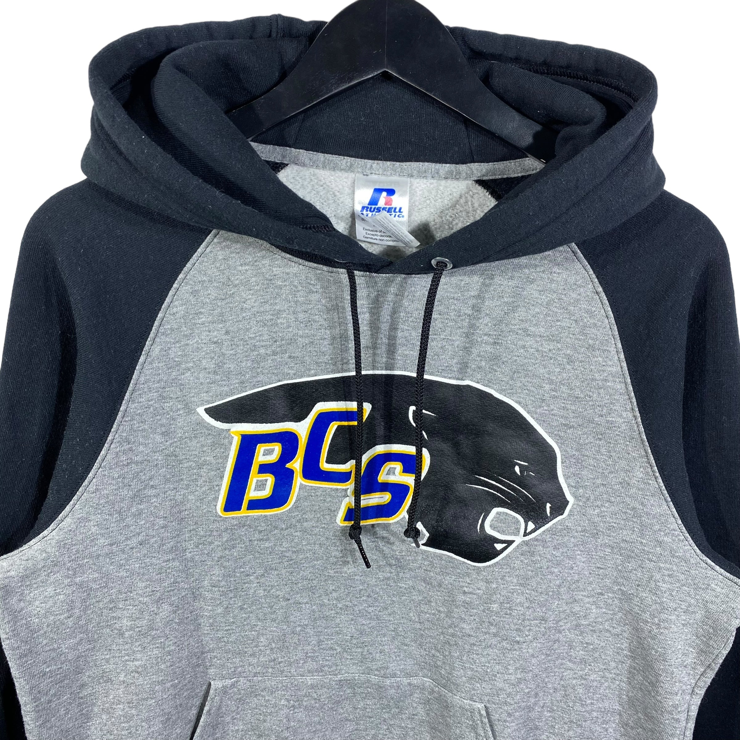 Collection of Vintage BCS Russell Athletic Hoodie in a gallery layout