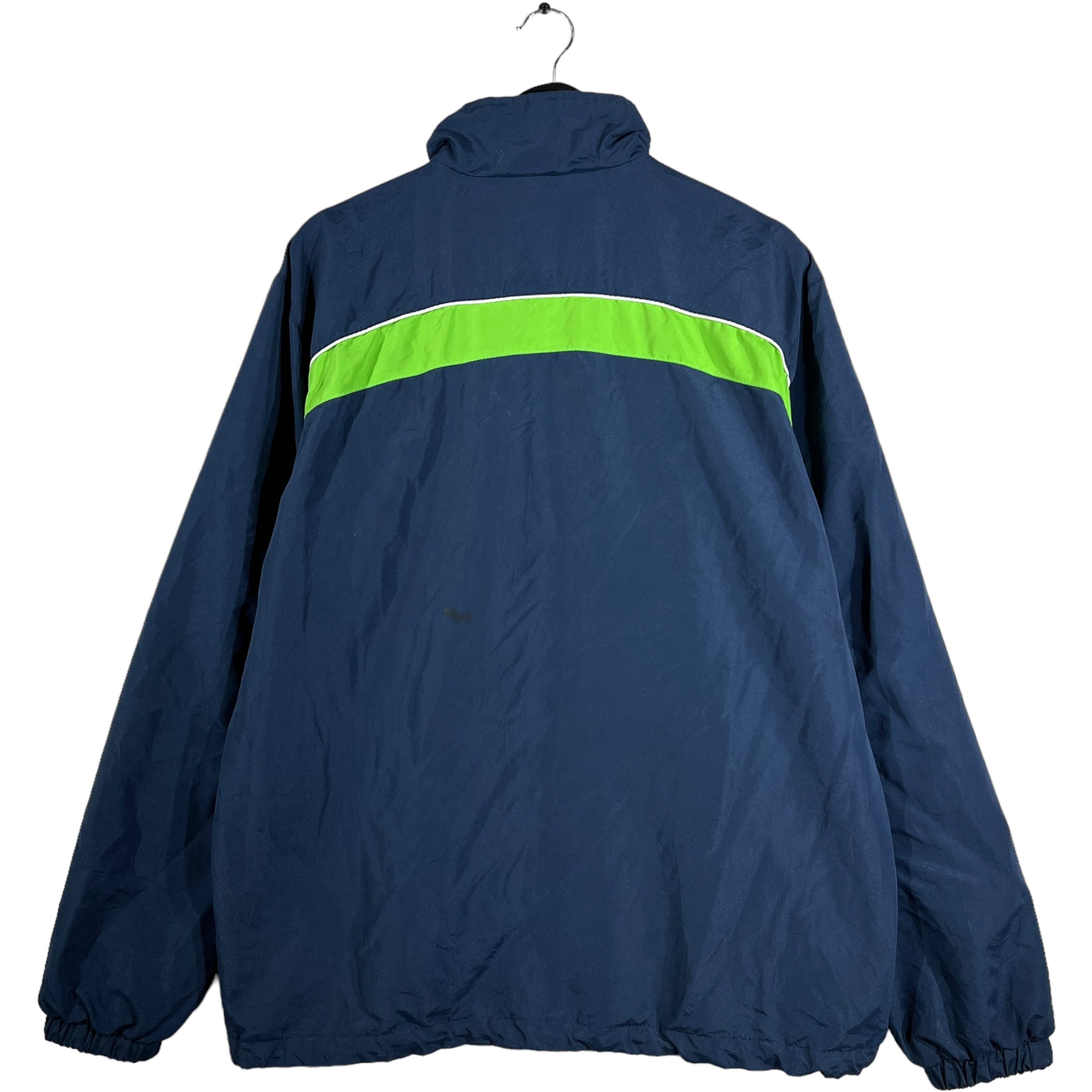 Collection of Vintage NFL Seattle Sea Hawks Zip Up Jacket in a gallery layout