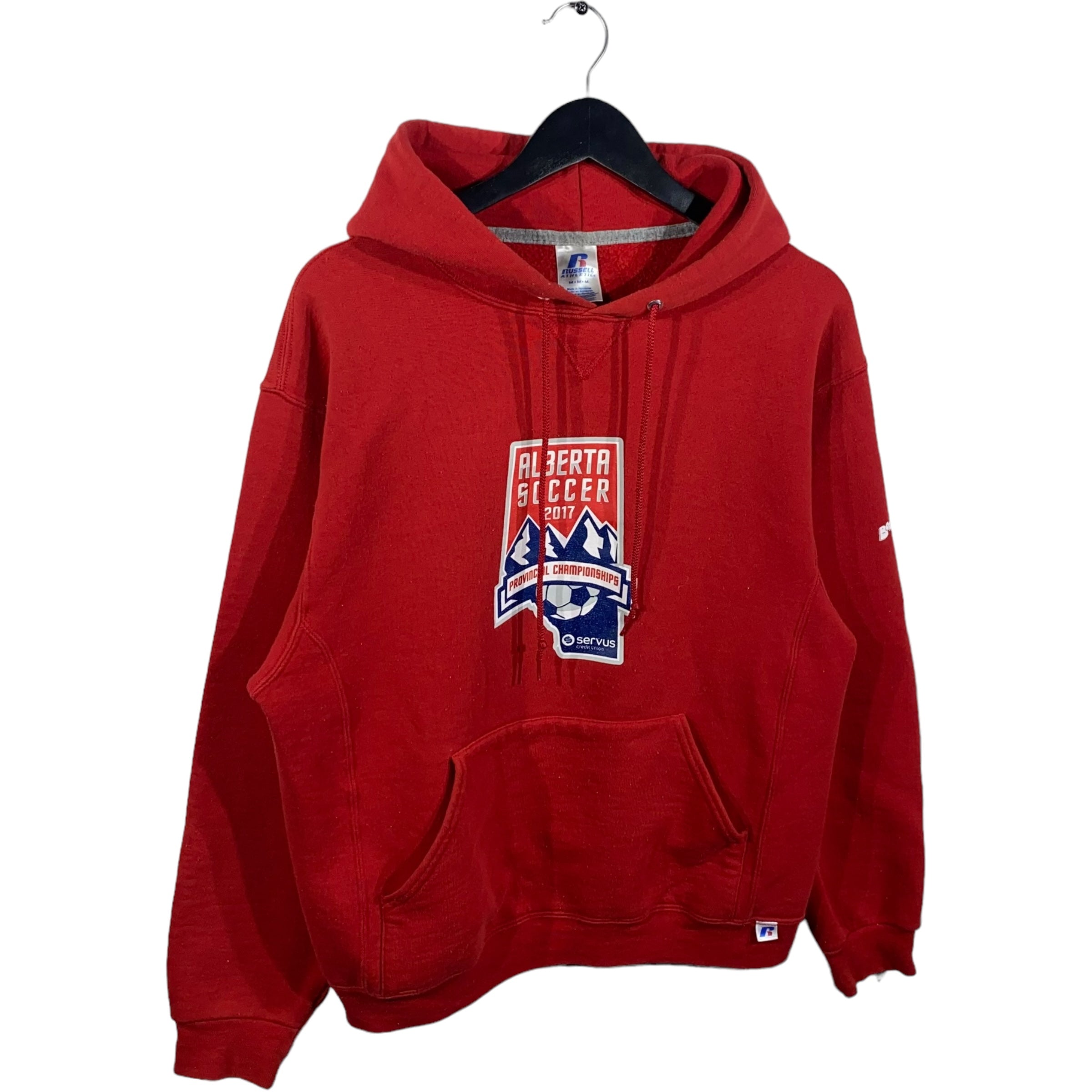 Collection of Russell Athletic Alberta Soccer 2017 Provincial Championships Hoodie in a gallery layout