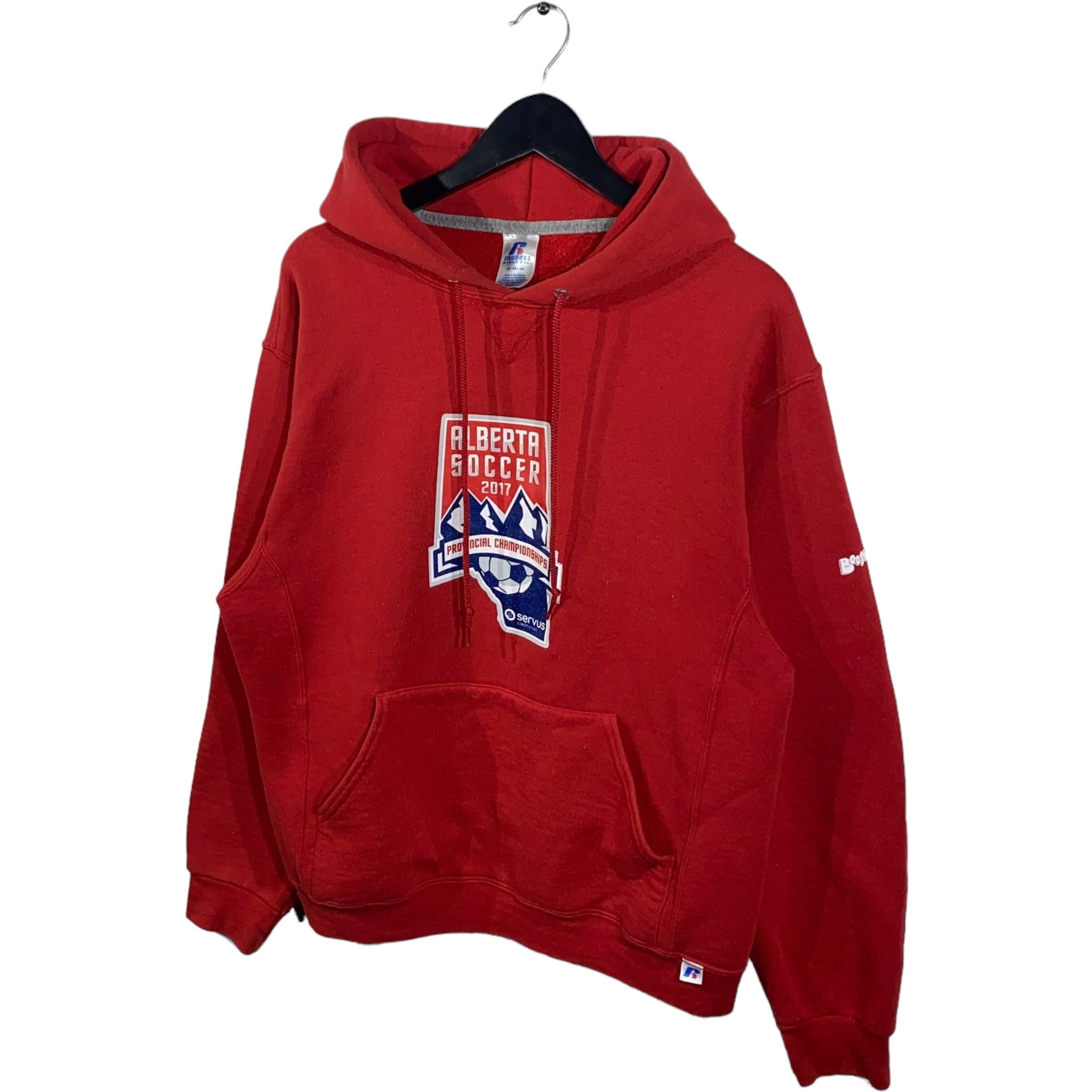 Collection of Russell Athletic Alberta Soccer 2017 Provincial Championships Hoodie in a gallery layout