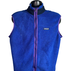 Collection of Vintage Patagonia Performance Enhancing Film Full Zip Fleece Vest 1992 in a gallery layout