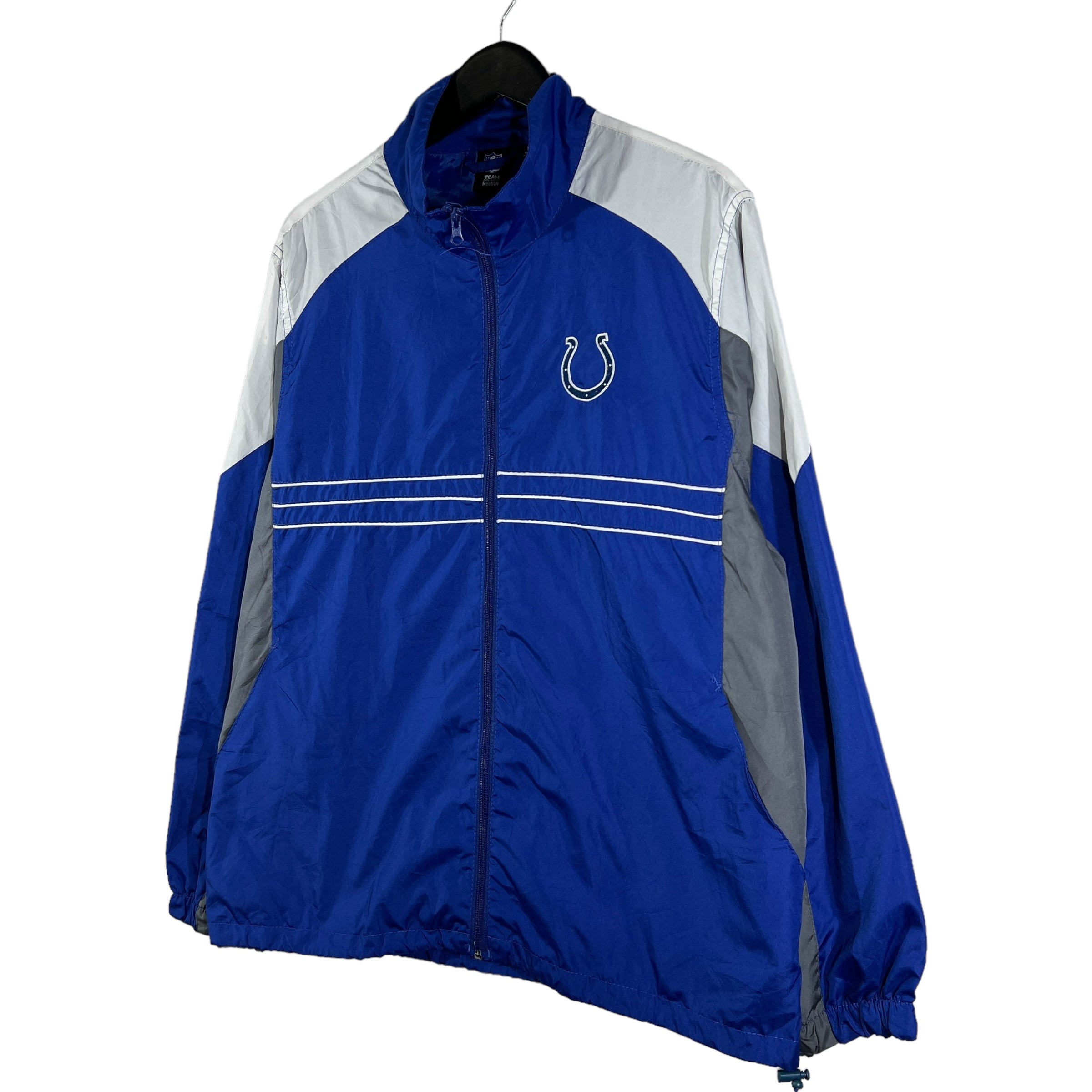 Collection of Reebok NFL Team Apparel Sports Illustrated Indianapolis Colts Full Zip Track Jacket in a gallery layout