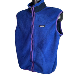 Collection of Vintage Patagonia Performance Enhancing Film Full Zip Fleece Vest 1992 in a gallery layout